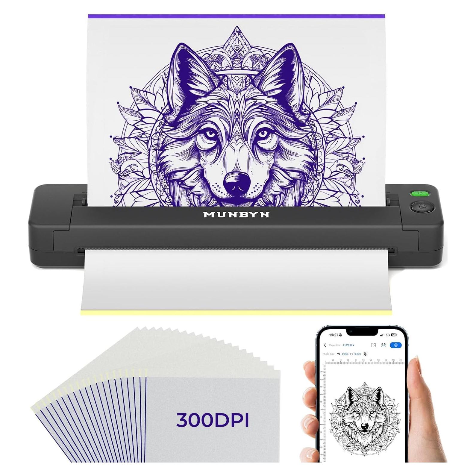 Impresora de Tatuajes MUNBYN ITP06 300DPI Bluetooth