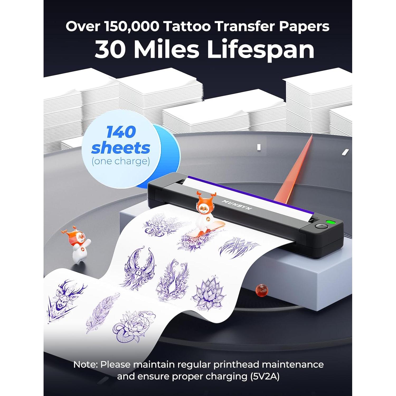 Impresora de Tatuajes MUNBYN ITP06 300DPI Bluetooth