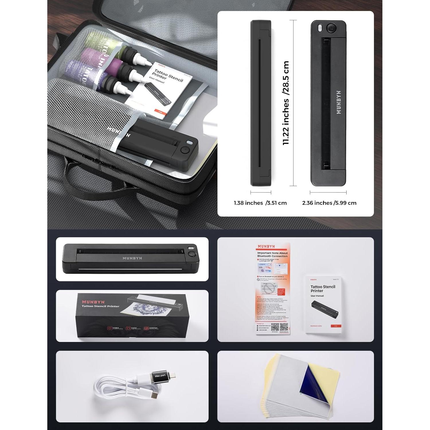 Impresora de Tatuajes MUNBYN ITP06 300DPI Bluetooth