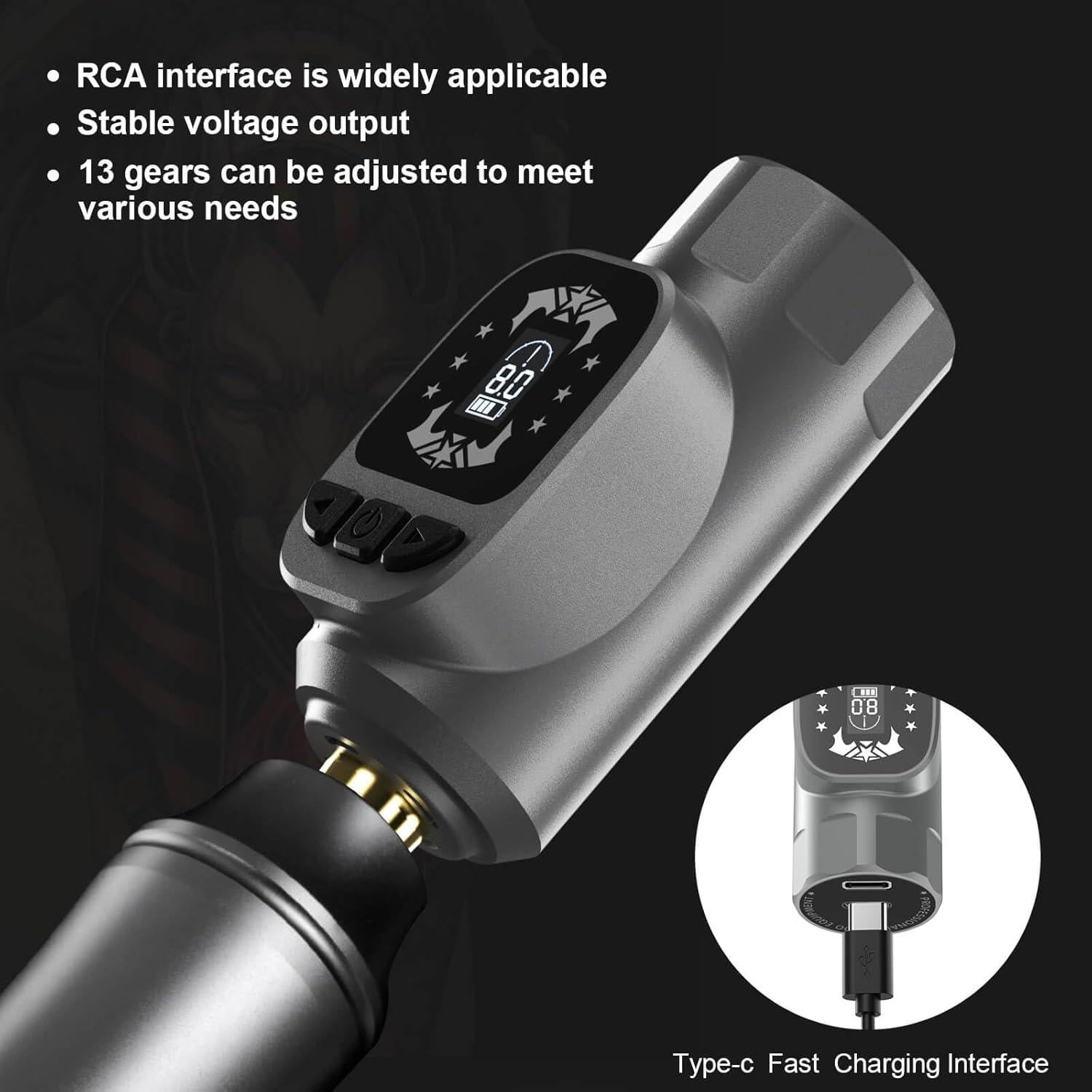 Kit de Tatuaje Hawink Inalámbrico 1600mAh 10 Cartuchos