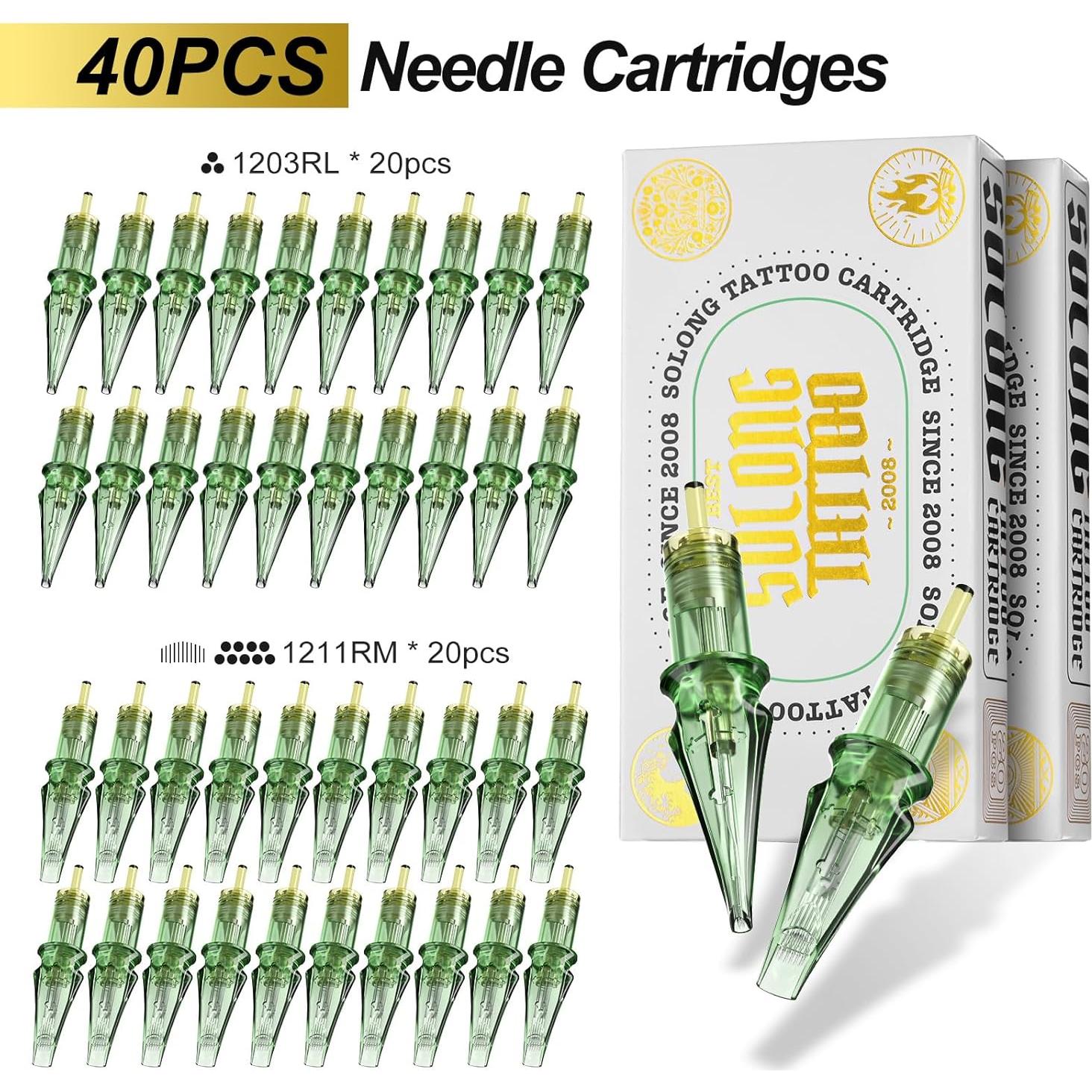 Kit de Tatuaje Inalámbrico Solong E75 2 Baterías 1500mAh