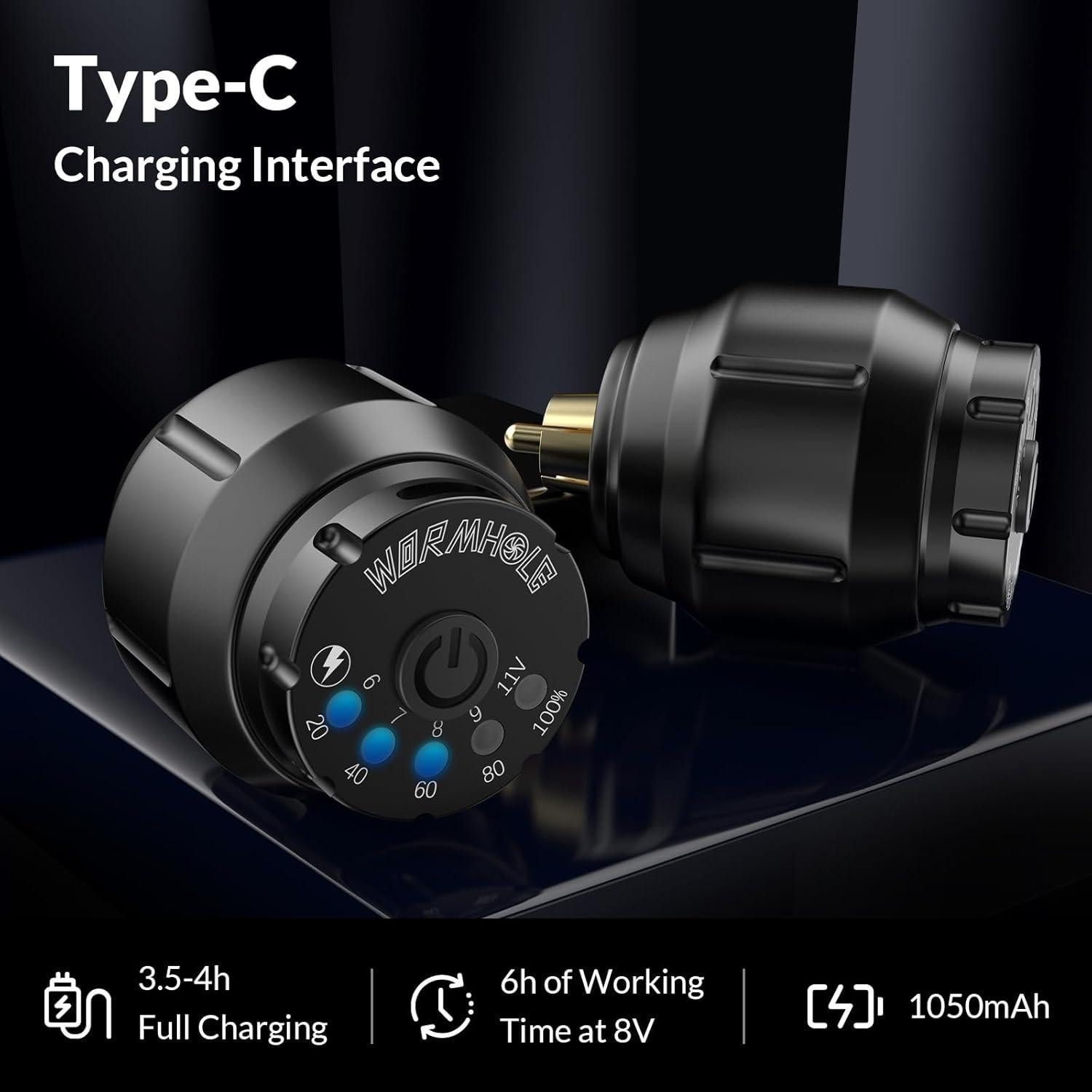 Kit de Tatuaje Wormhole Inalámbrico con 20 Agujas