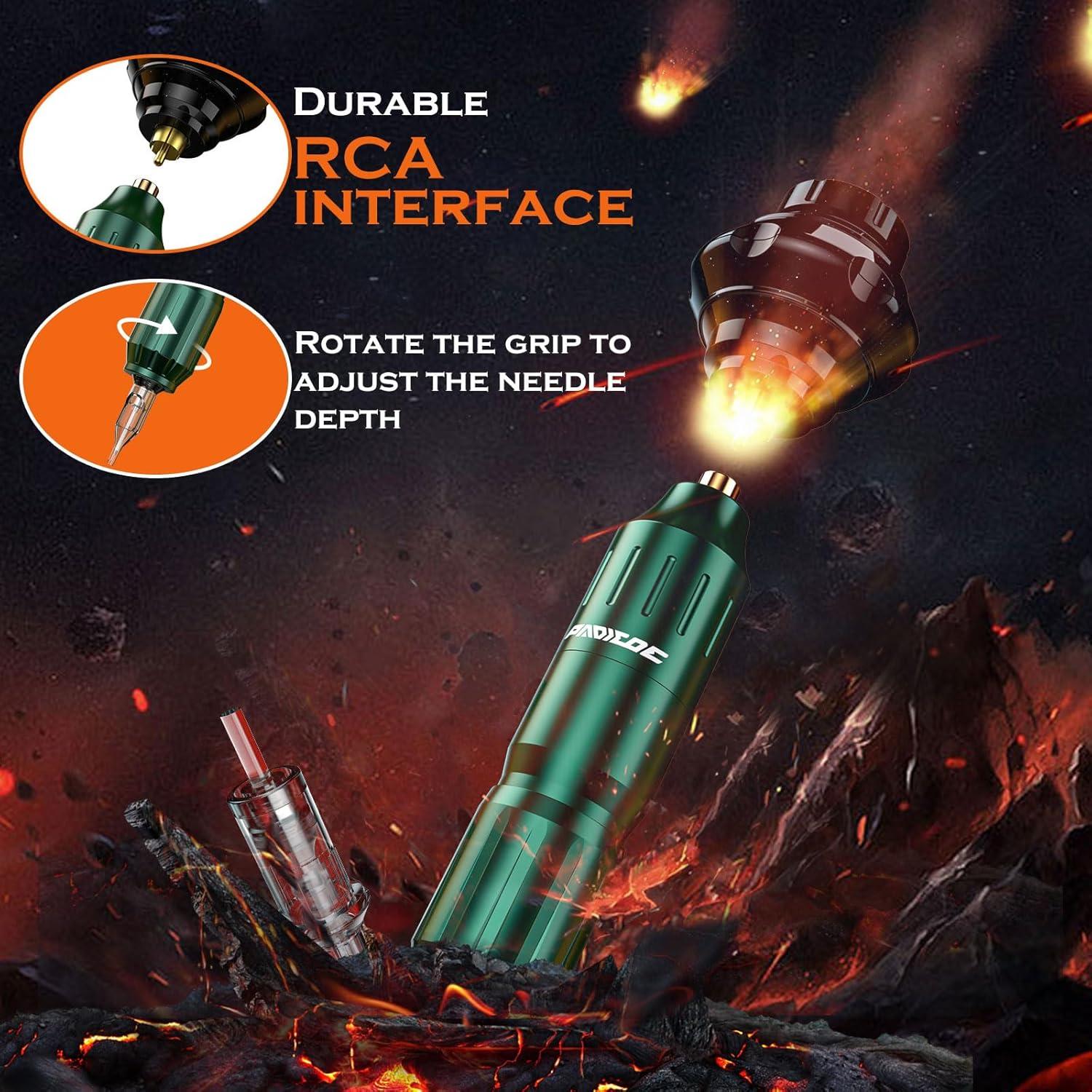 Kit de Tatuaje Inalámbrico WORMHOLE con Batería 1050mAh