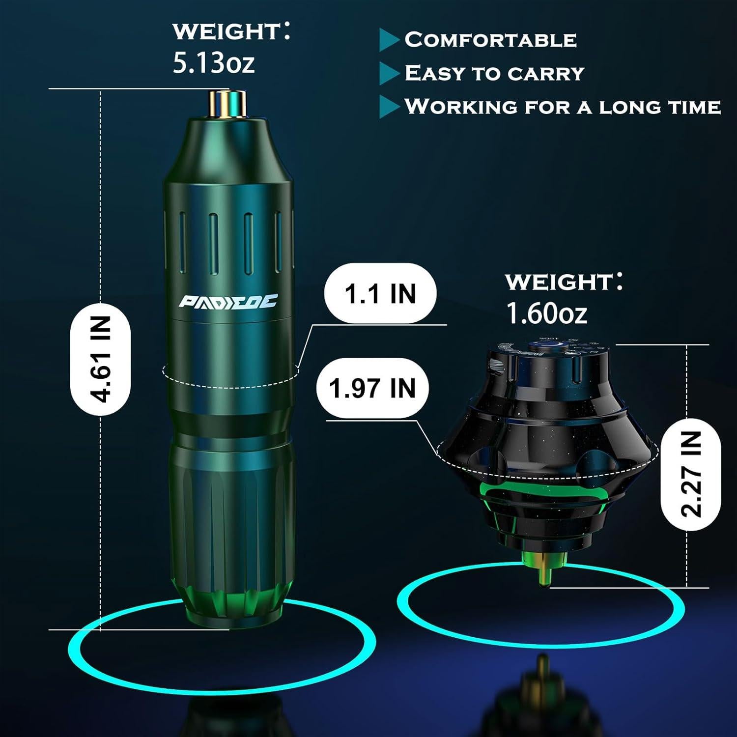 Kit de Tatuaje Inalámbrico WORMHOLE con Batería 1050mAh