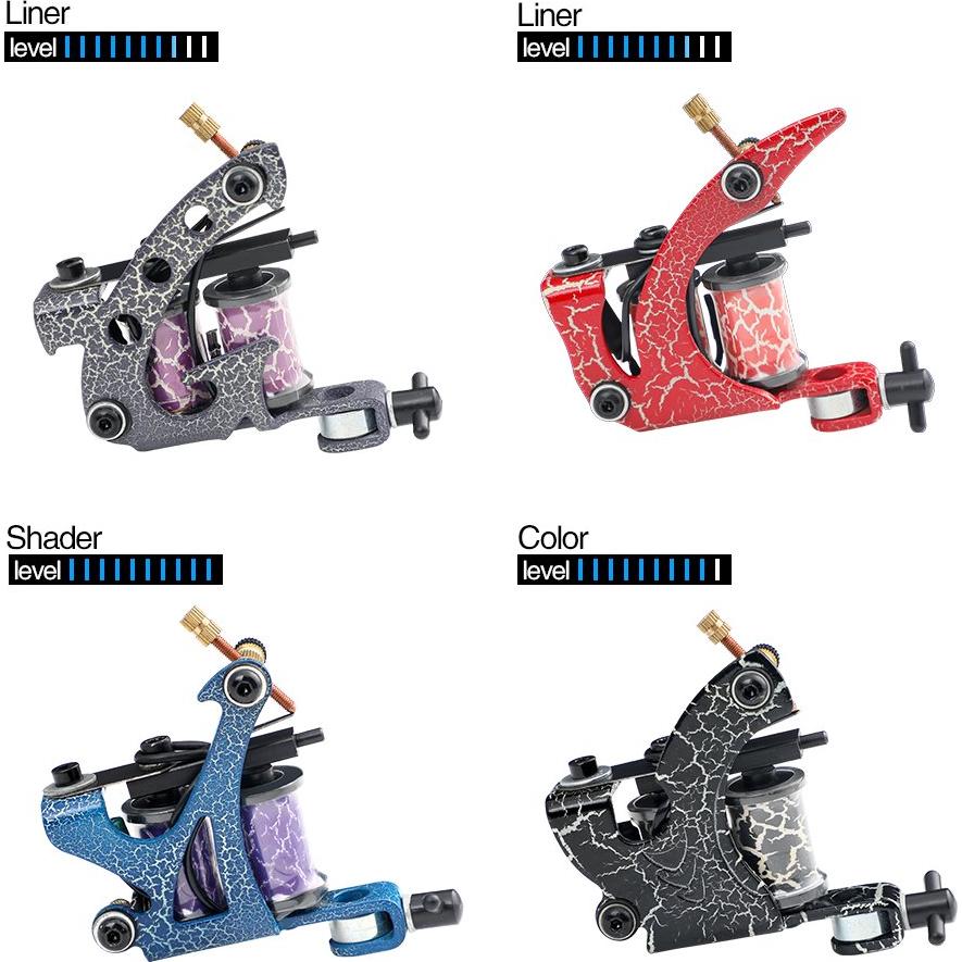 Kit Completo de Tatuaje Solong 4 Máquinas Pro 54 Tintas