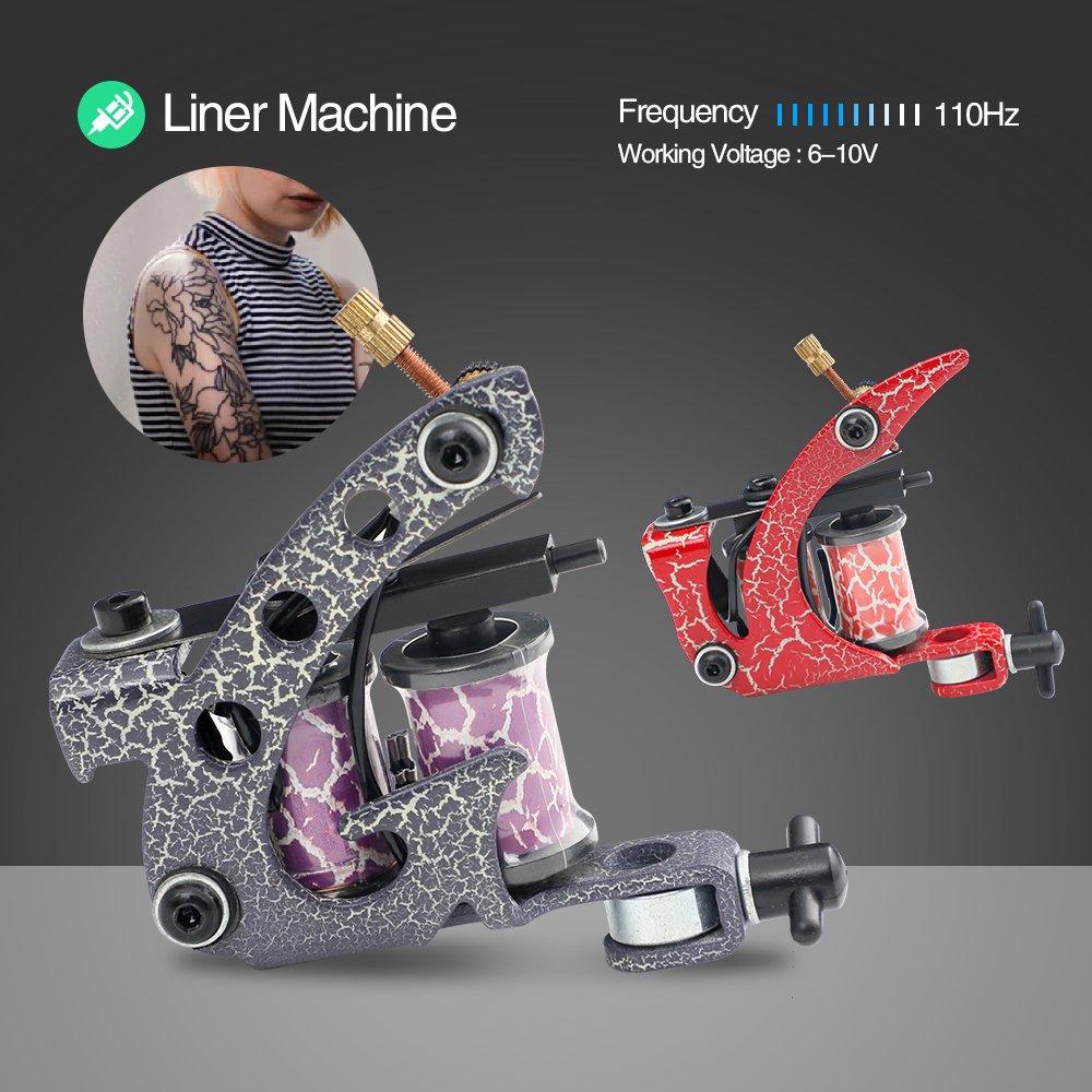 Kit Completo de Tatuaje Solong 4 Máquinas Pro 54 Tintas