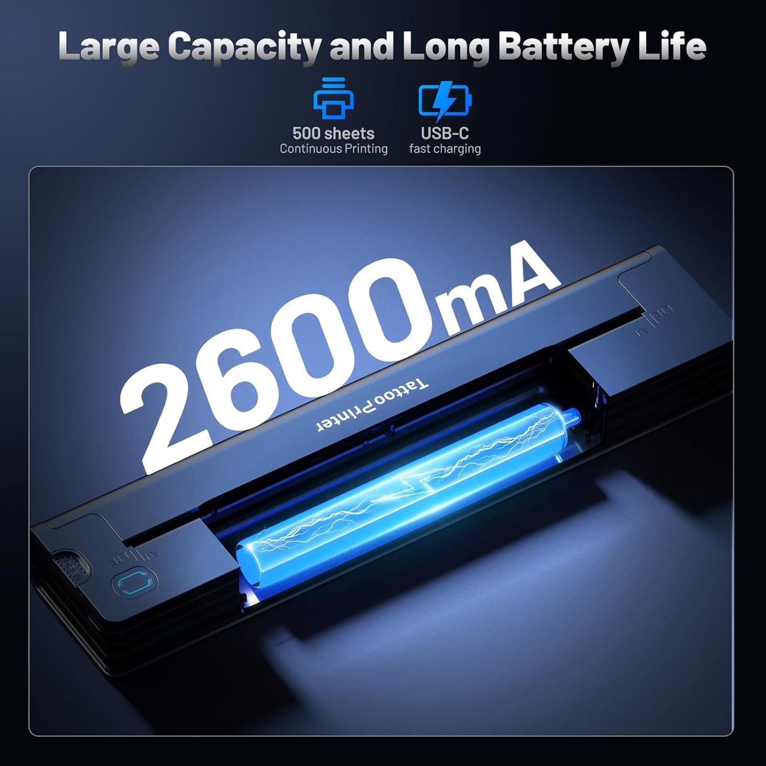 Impresora de Tatuajes EXTOLINK A41 Inalámbrica 2600mAh