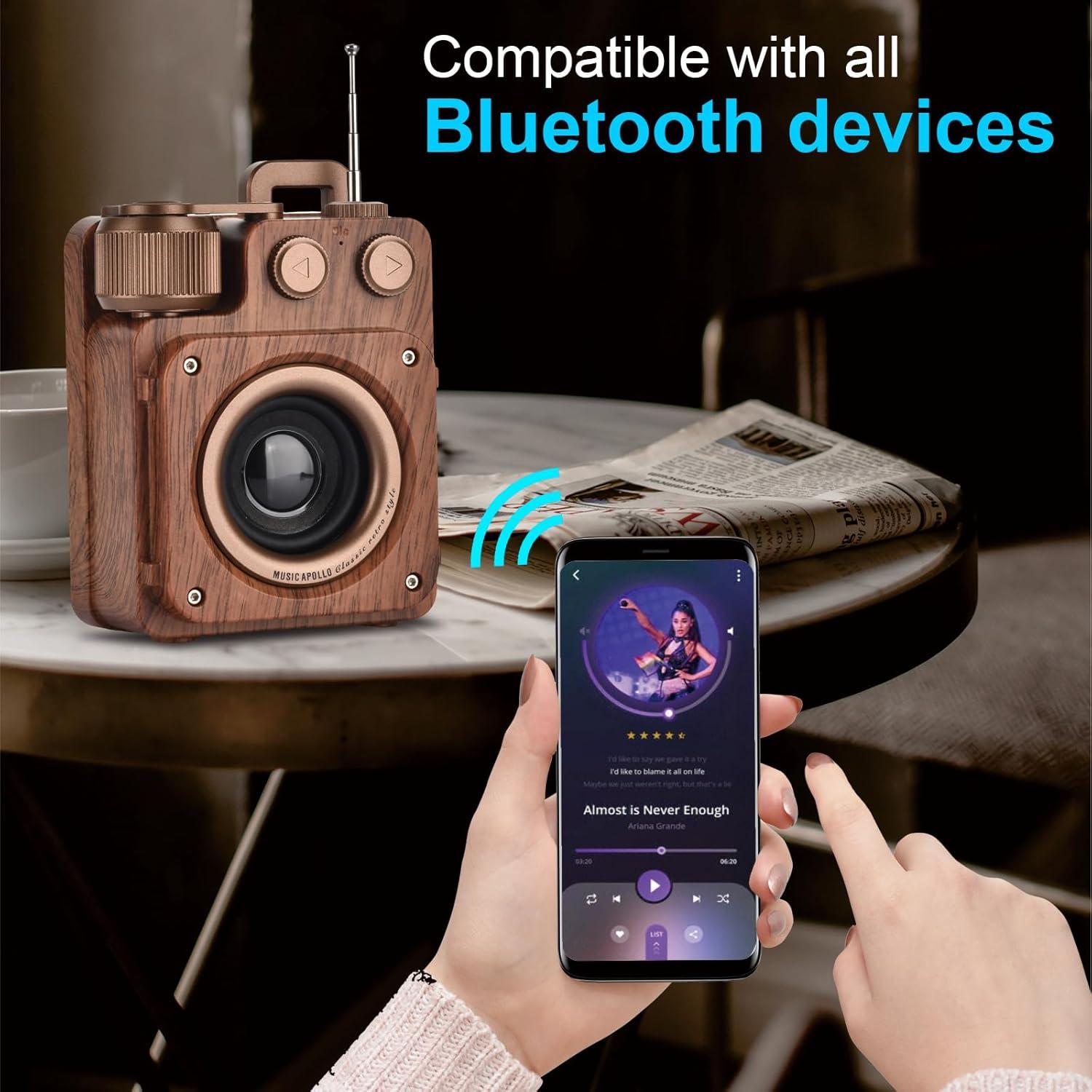 Altavoz Bluetooth Retro XYNGU A16 Inalámbrico con Radio FM