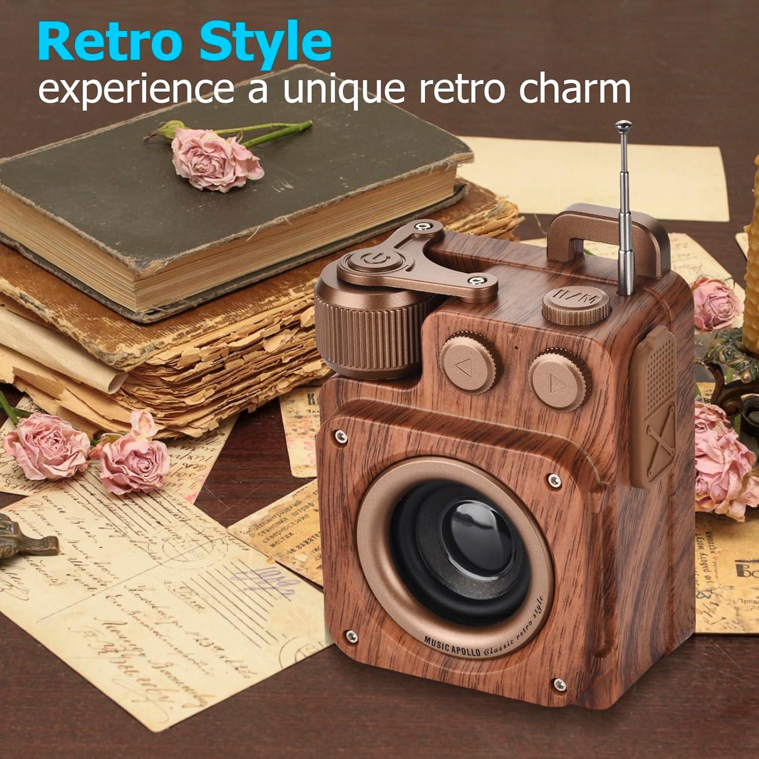 Altavoz Bluetooth Retro XYNGU A16 Inalámbrico con Radio FM