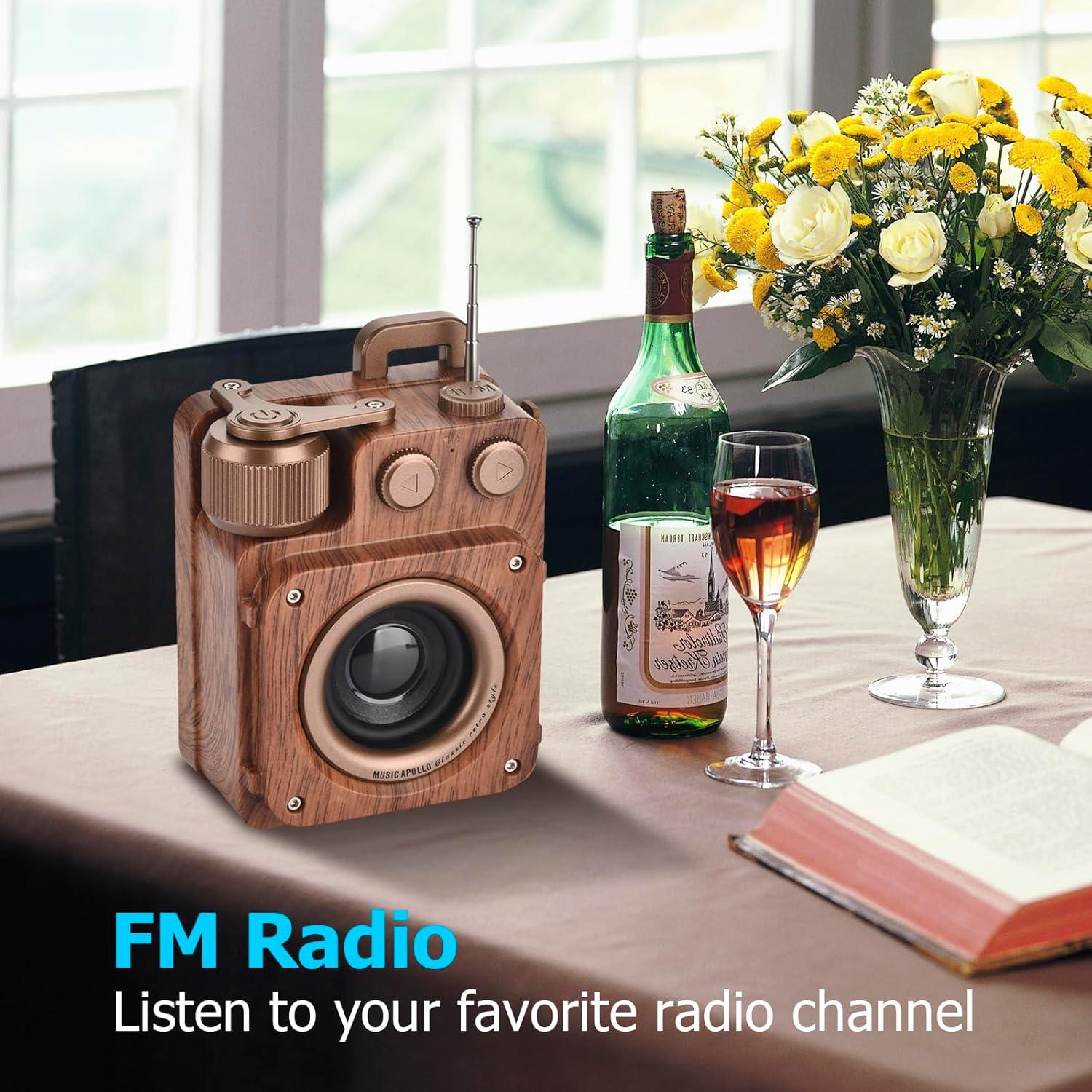 Altavoz Bluetooth Retro XYNGU A16 Inalámbrico con Radio FM