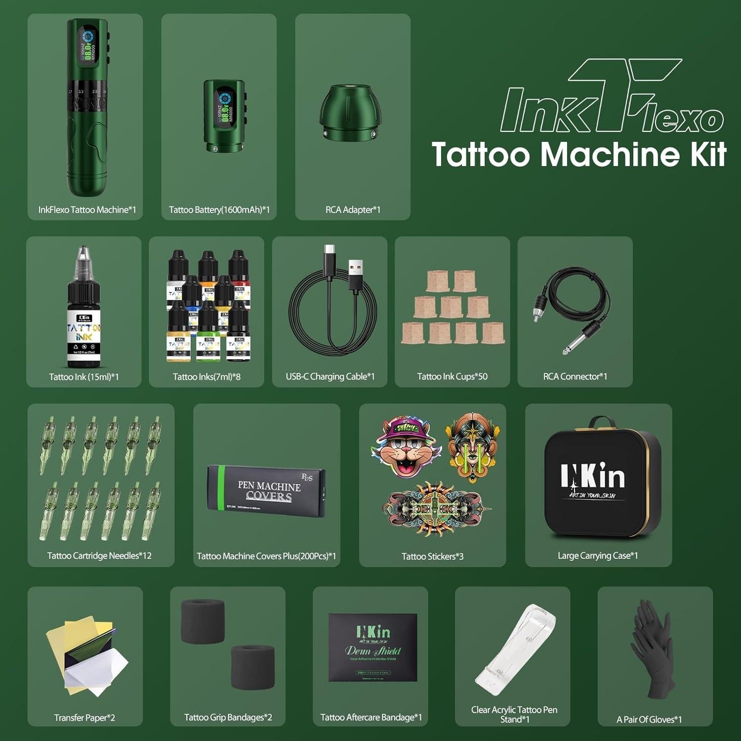 Kit de Tatuaje INKin Inkflexo Inalámbrico 2-4.2mm