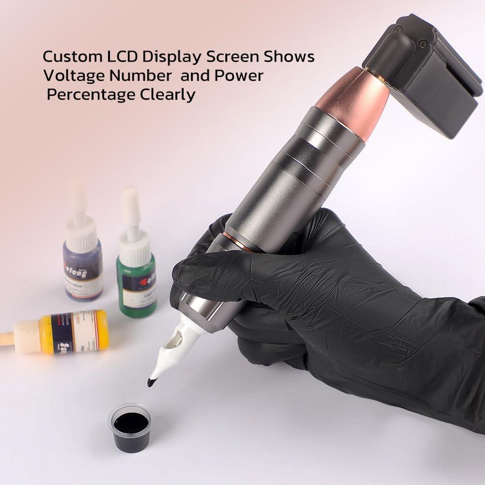 Kit Máquina de Tatuaje Inalámbrica Solong 1500mAH con 20 Agujas