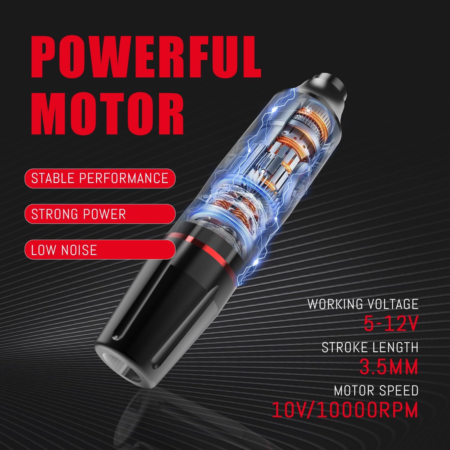 Kit de Tatuaje Profesional Peslief con 10 Agujas y Tinta