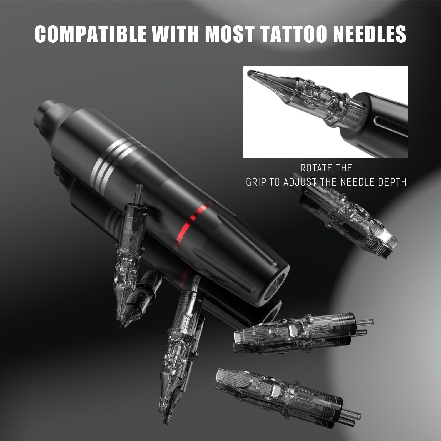 Kit de Tatuaje Profesional Peslief con 10 Agujas y Tinta