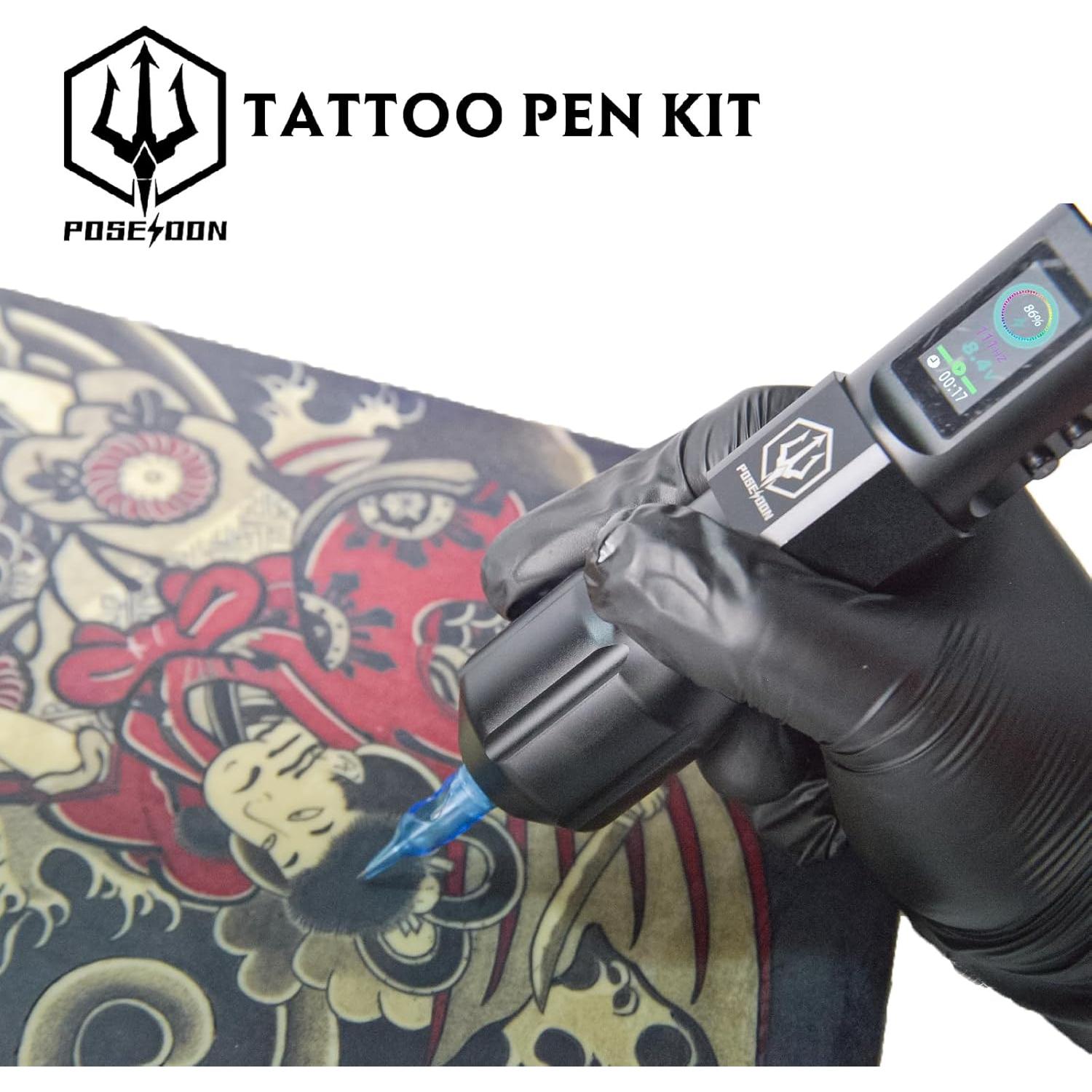 Kit de Tatuaje Vidattx Inalámbrico con 2 Baterías y Agujas