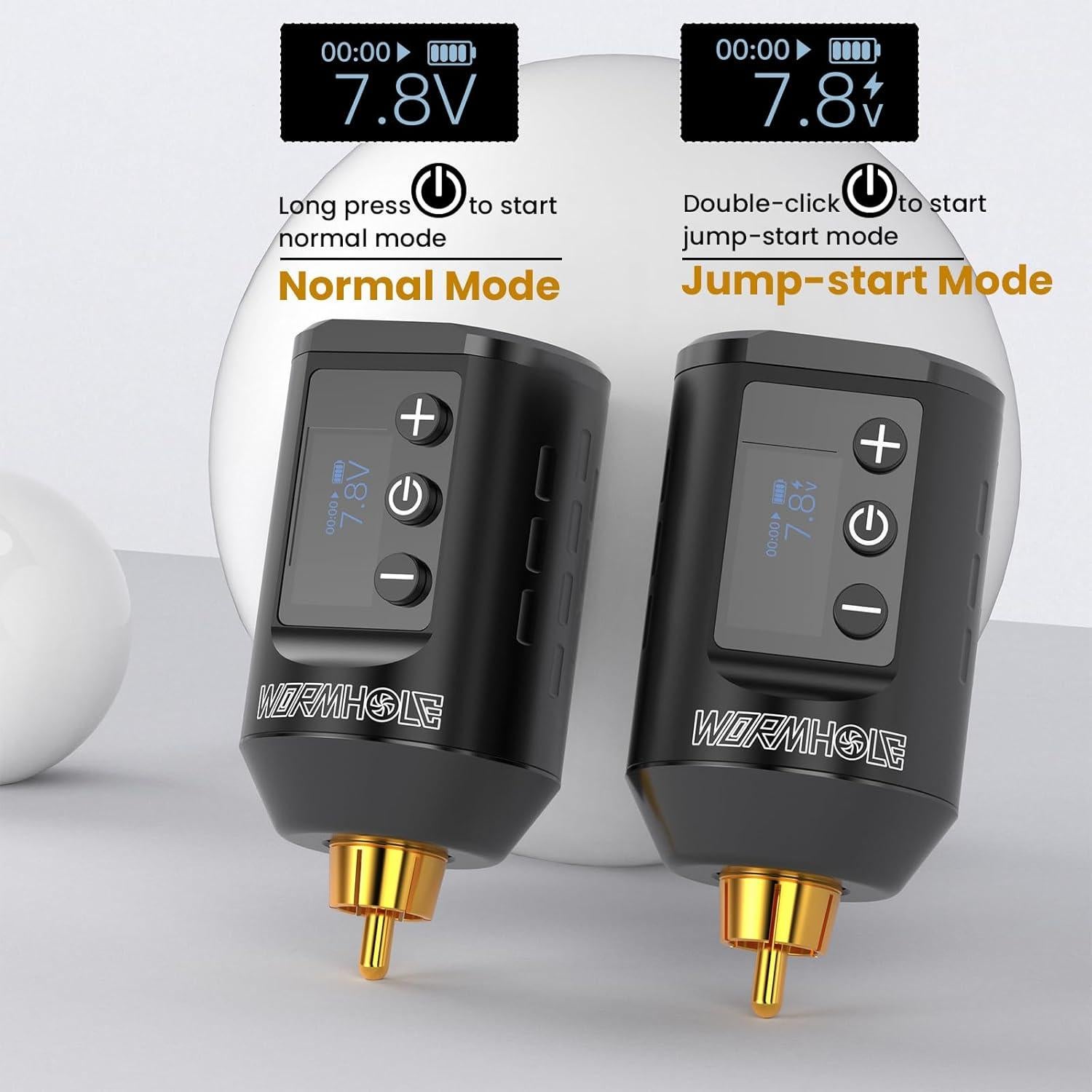 Kit de Tatuaje Inalámbrico Profesional WTK278 1500mAh Azul