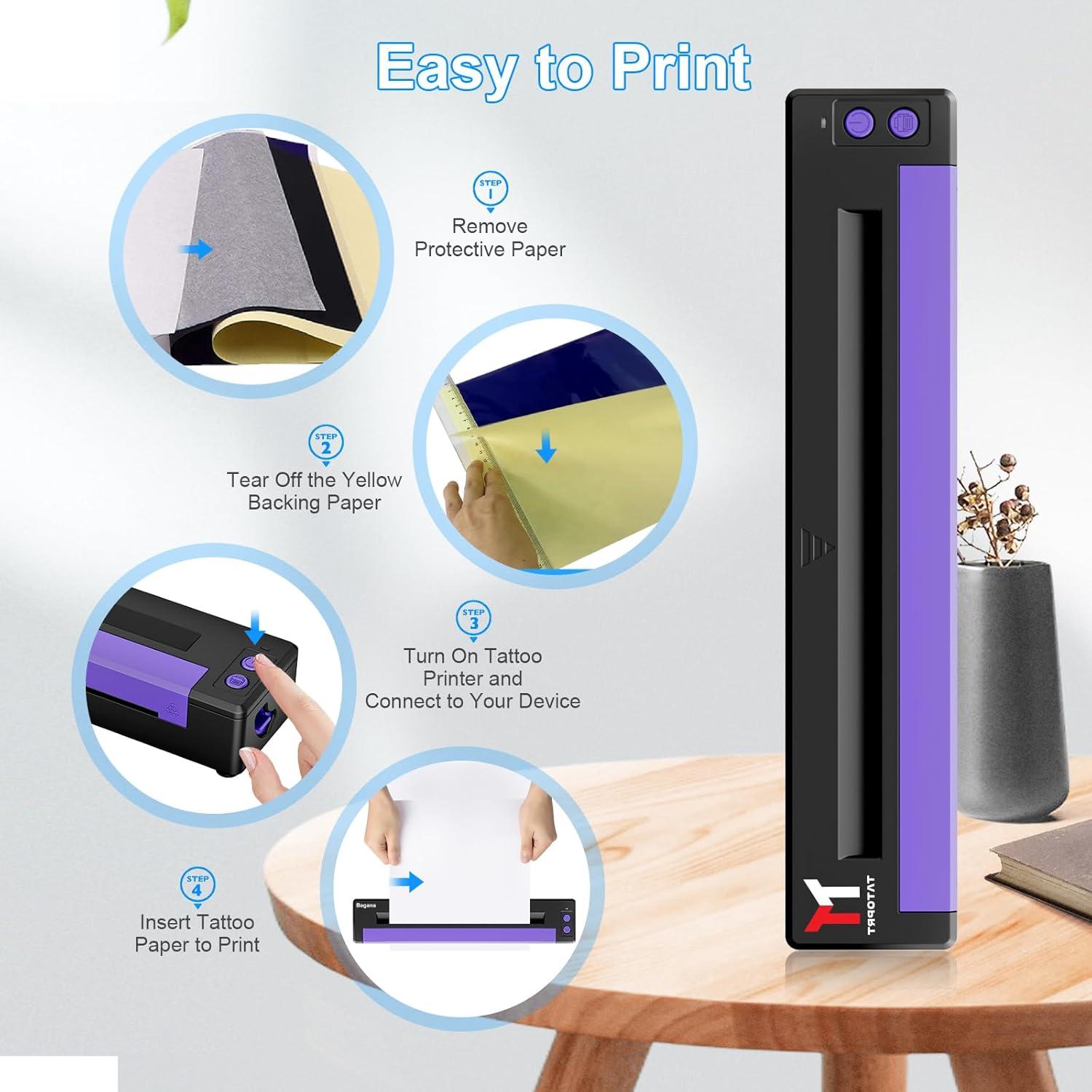 Impresora de Tatuajes TATOPRT P19 Inalámbrica Bluetooth