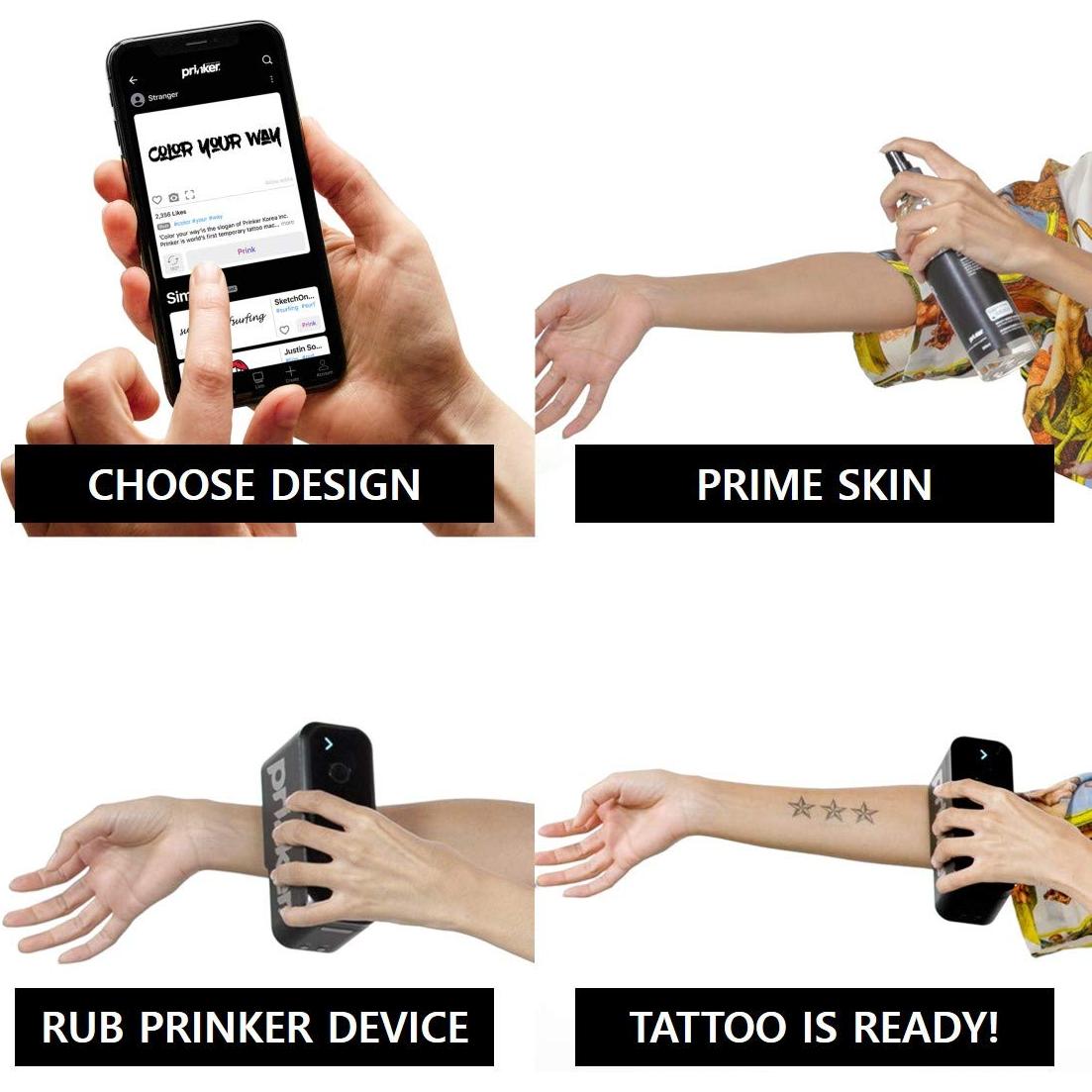 Impresora de Tatuajes Temporales Prinker S - Tinta Negra