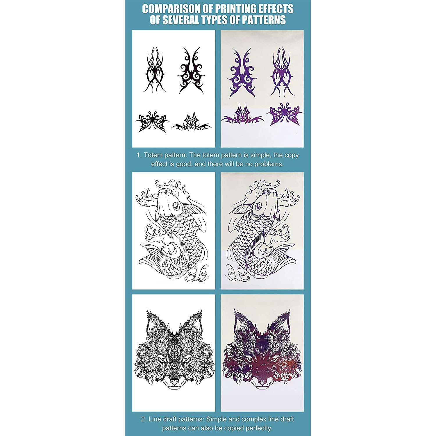 Máquina Copiadora Tatuajes Sacnahe con 20 Papeles A4