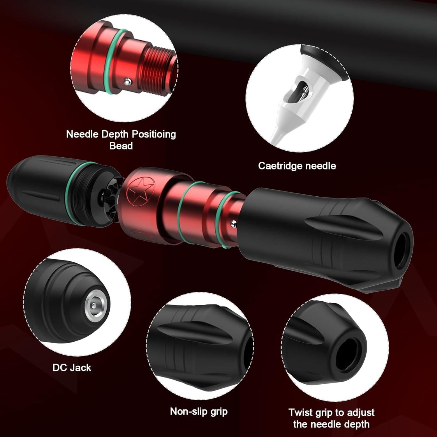 Kit de Tatuaje Solong EK129A para Principiantes con Estuche