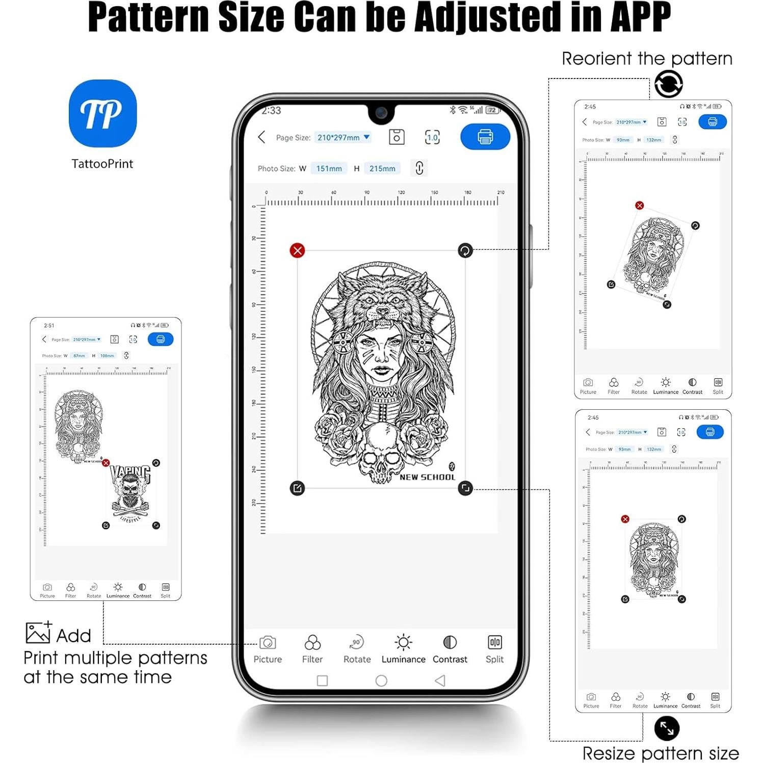 Impresora de Tatuajes BIOMASER Inalámbrica Bluetooth 1,23 kg
