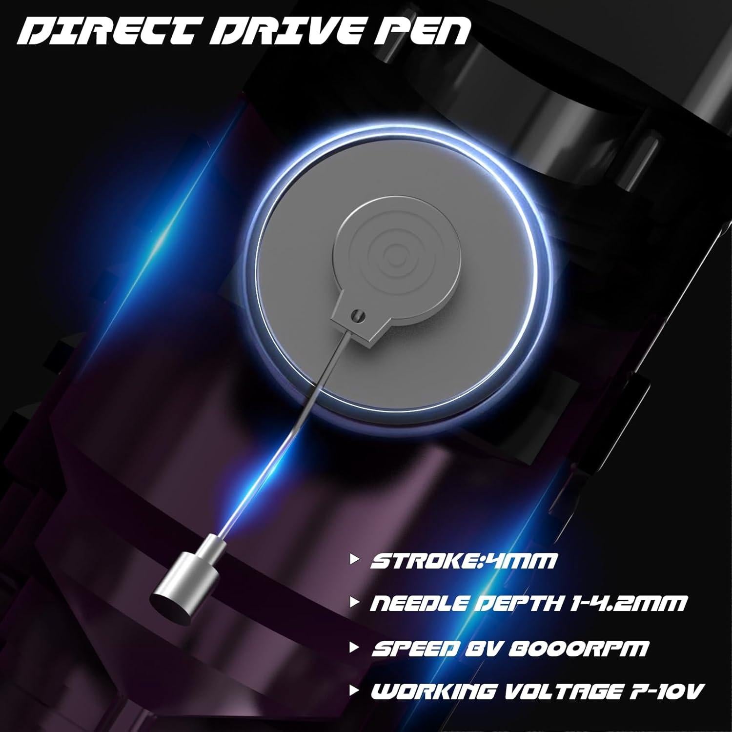 Máquina de Tatuaje Inalámbrica Wormhole HP67-B con Pantalla LED