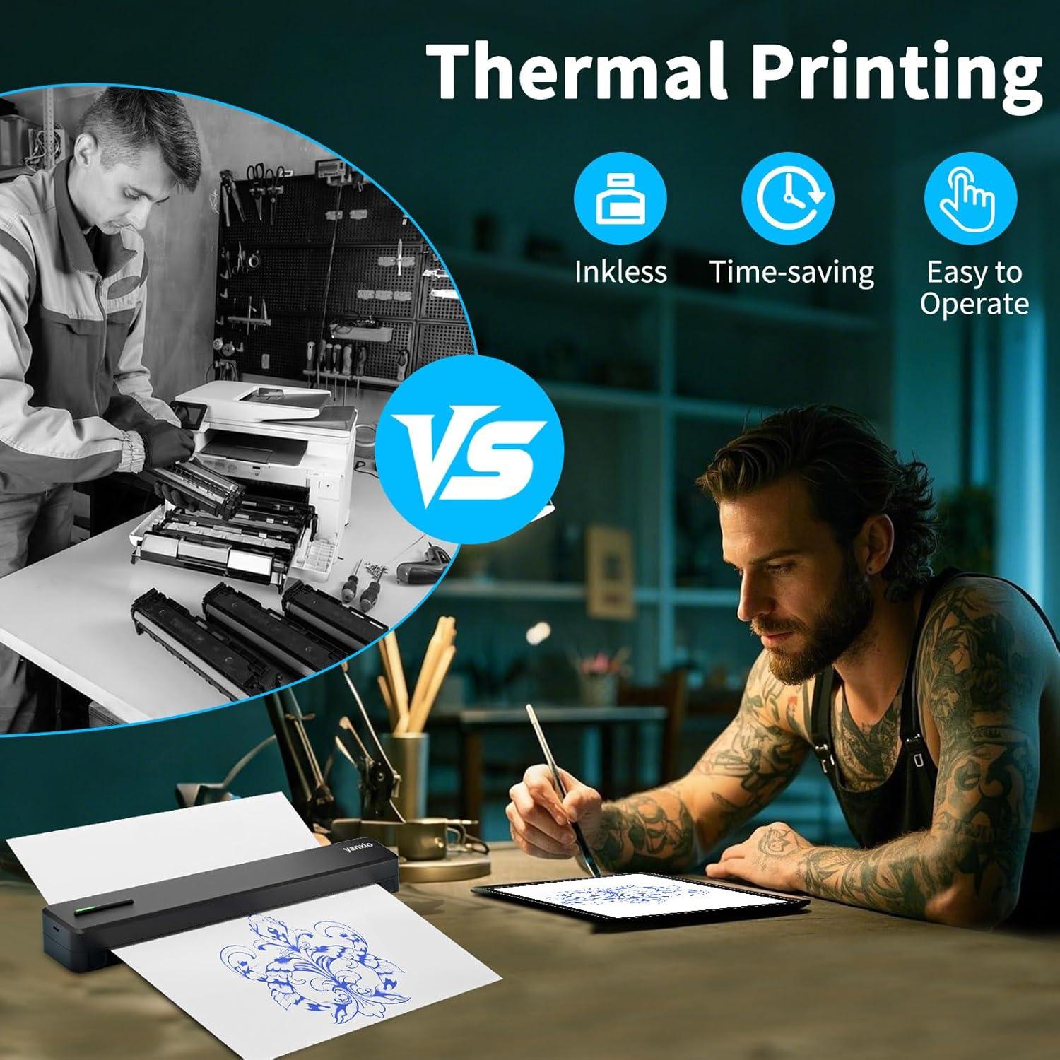 Impresora de Tatuajes Yanxio C80 Portátil Bluetooth 0.54 kg