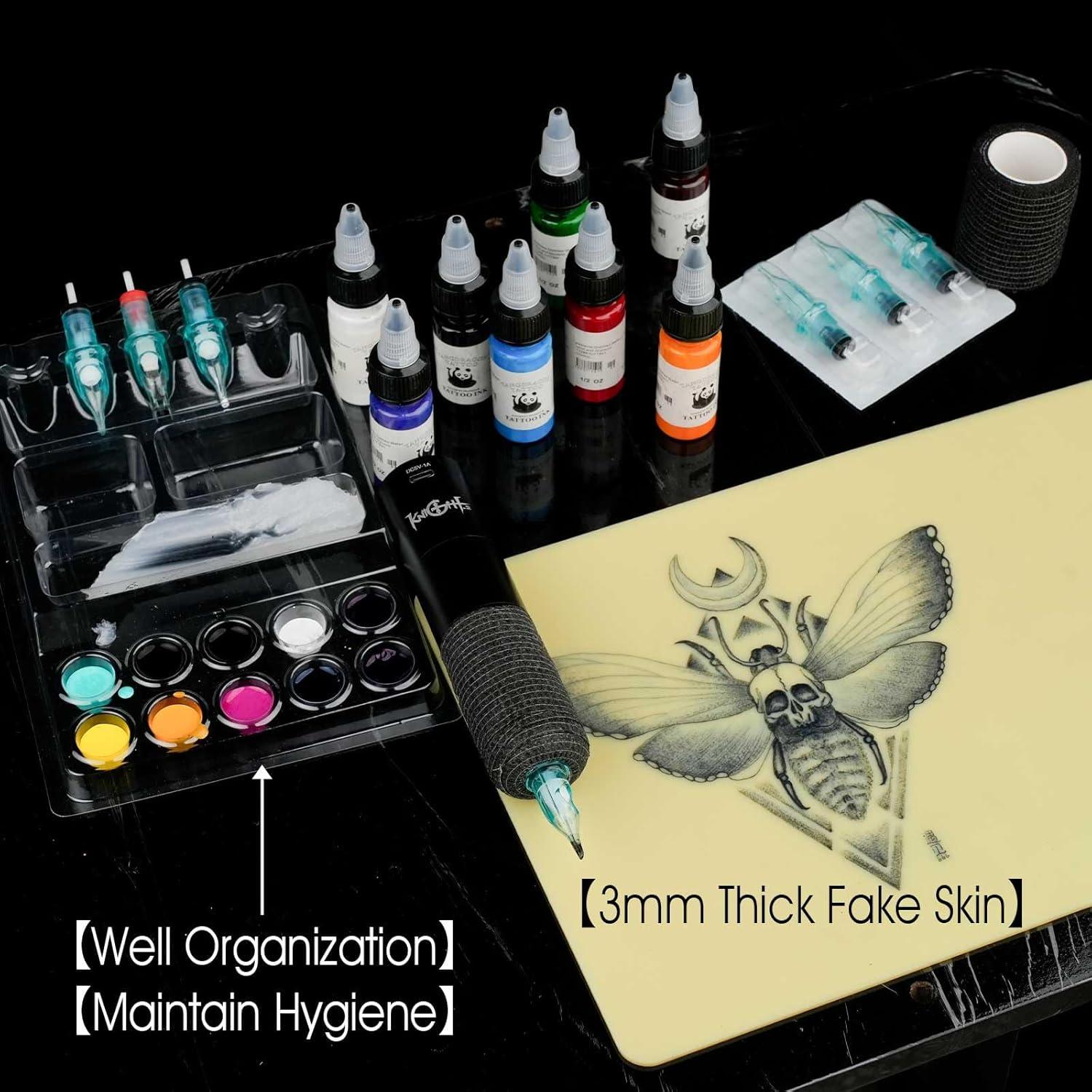 Kit de Tatuaje Profesional Dragoart Inalámbrico 40 Agujas