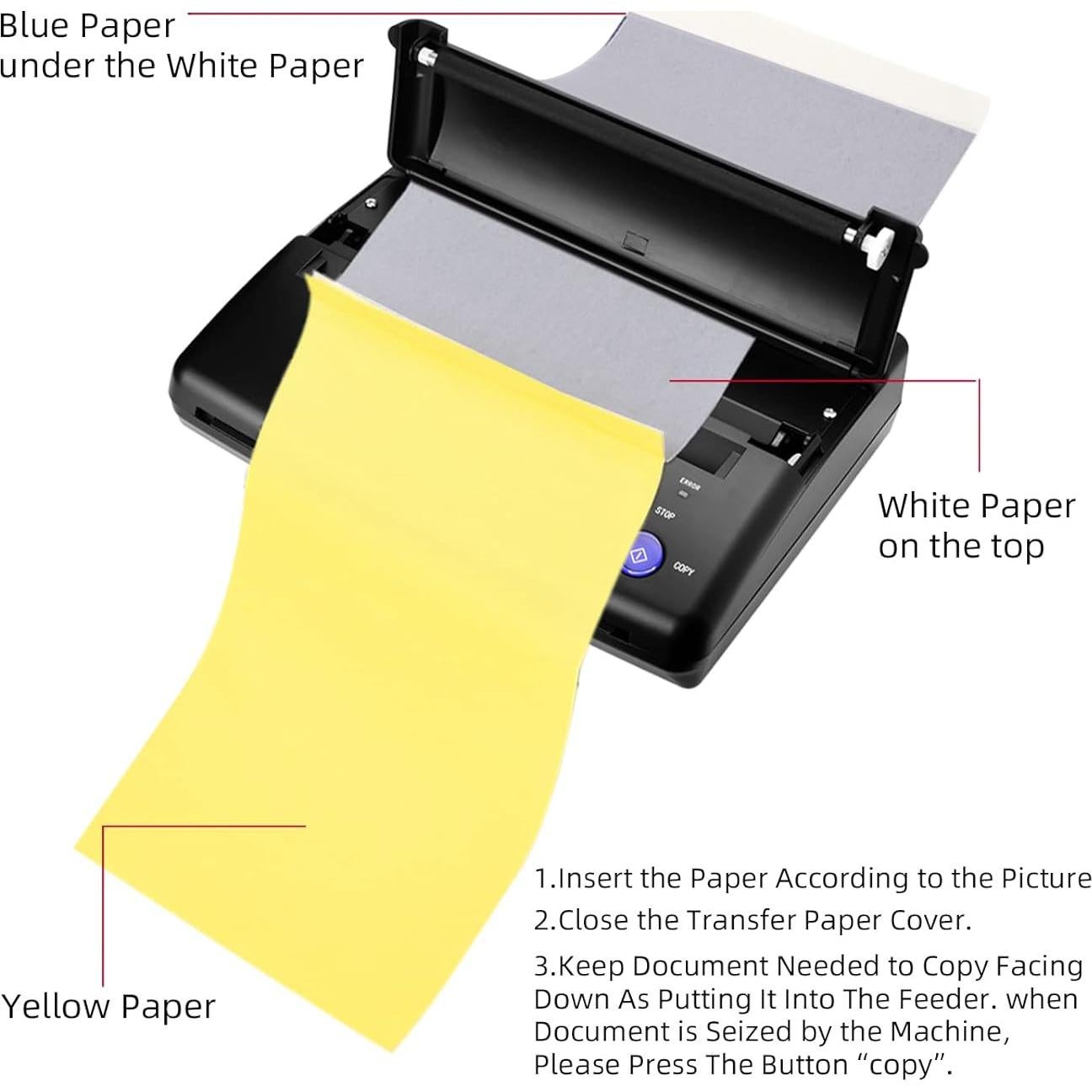 Máquina de Transferencia de Tatuajes ATOMUS 8008 Negra