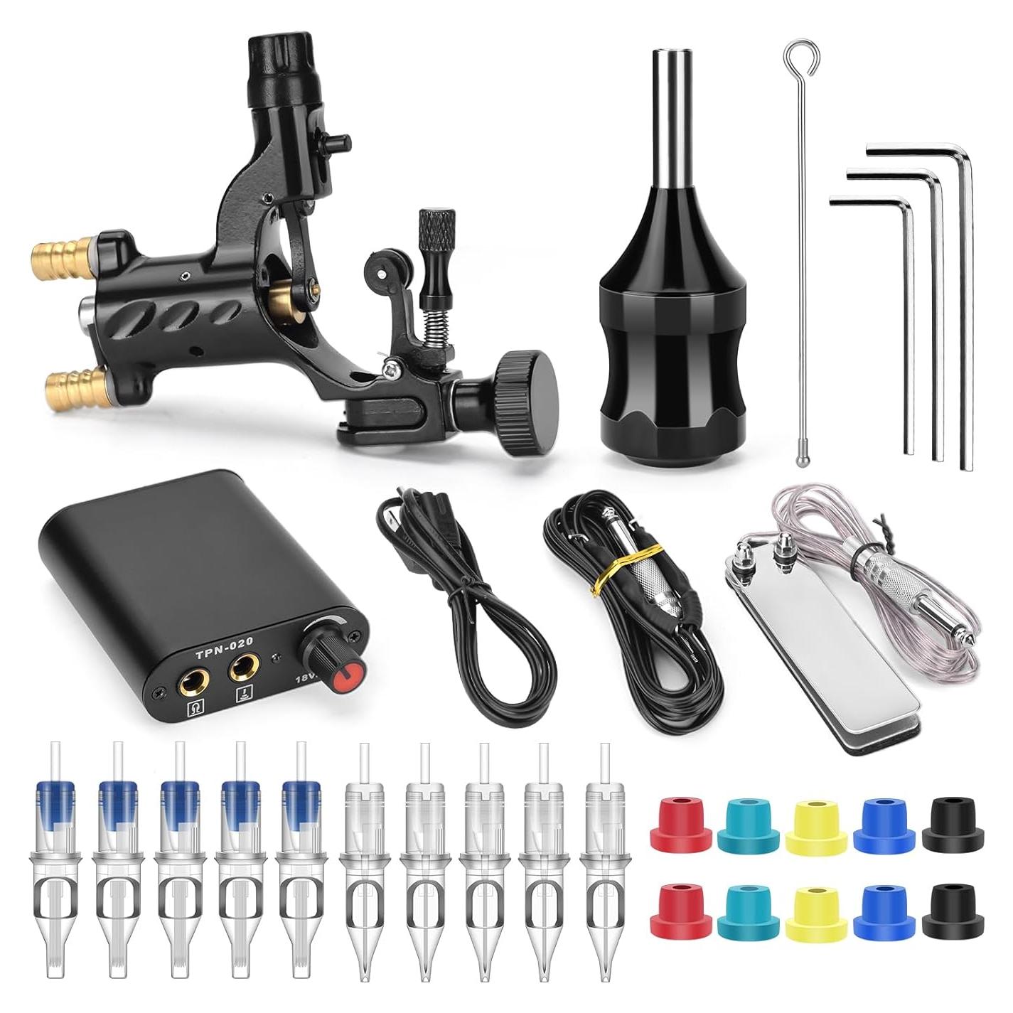 Kit de Tatuaje ATOMUS con Máquina, Agujas y Fuente