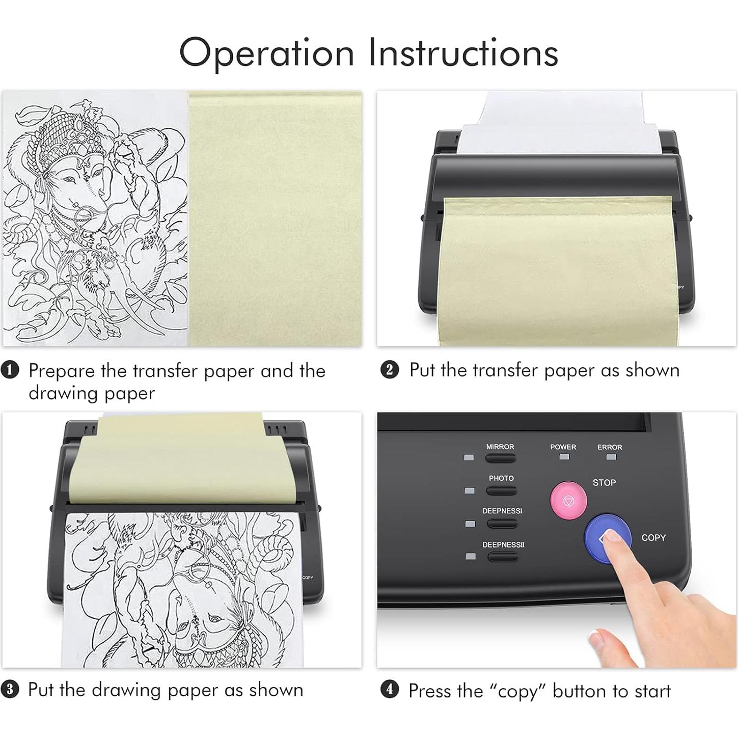 Máquina de Plantillas de Tatuaje TATELF Copiadora Térmica