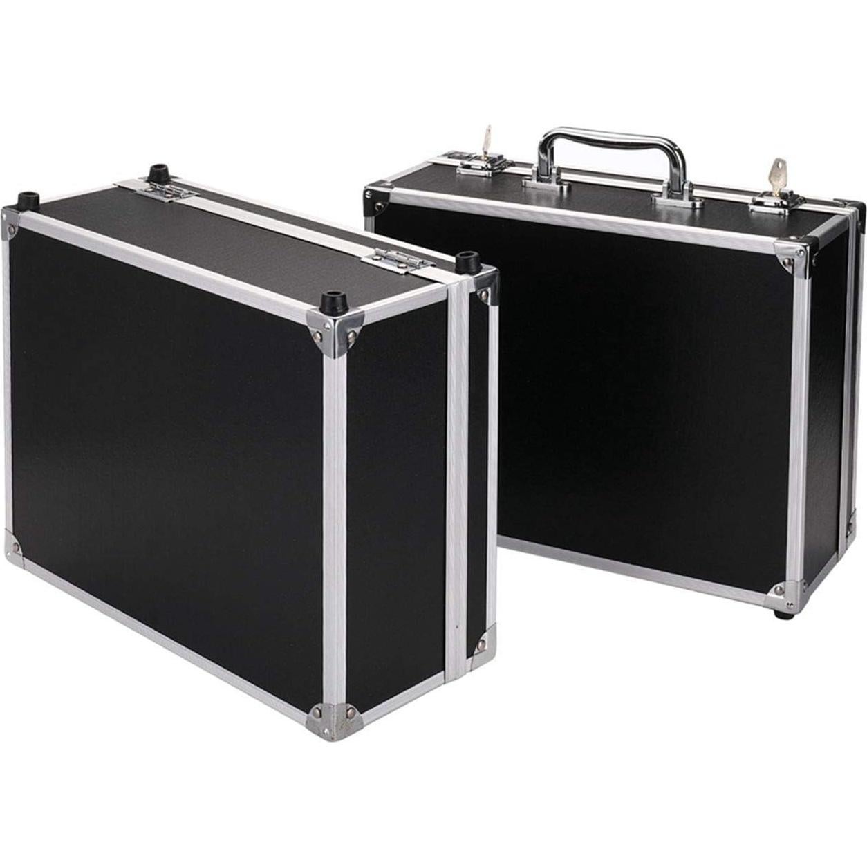 Caja de Tatuaje JY Negra con Cerradura y Esponja 32x24x13cm