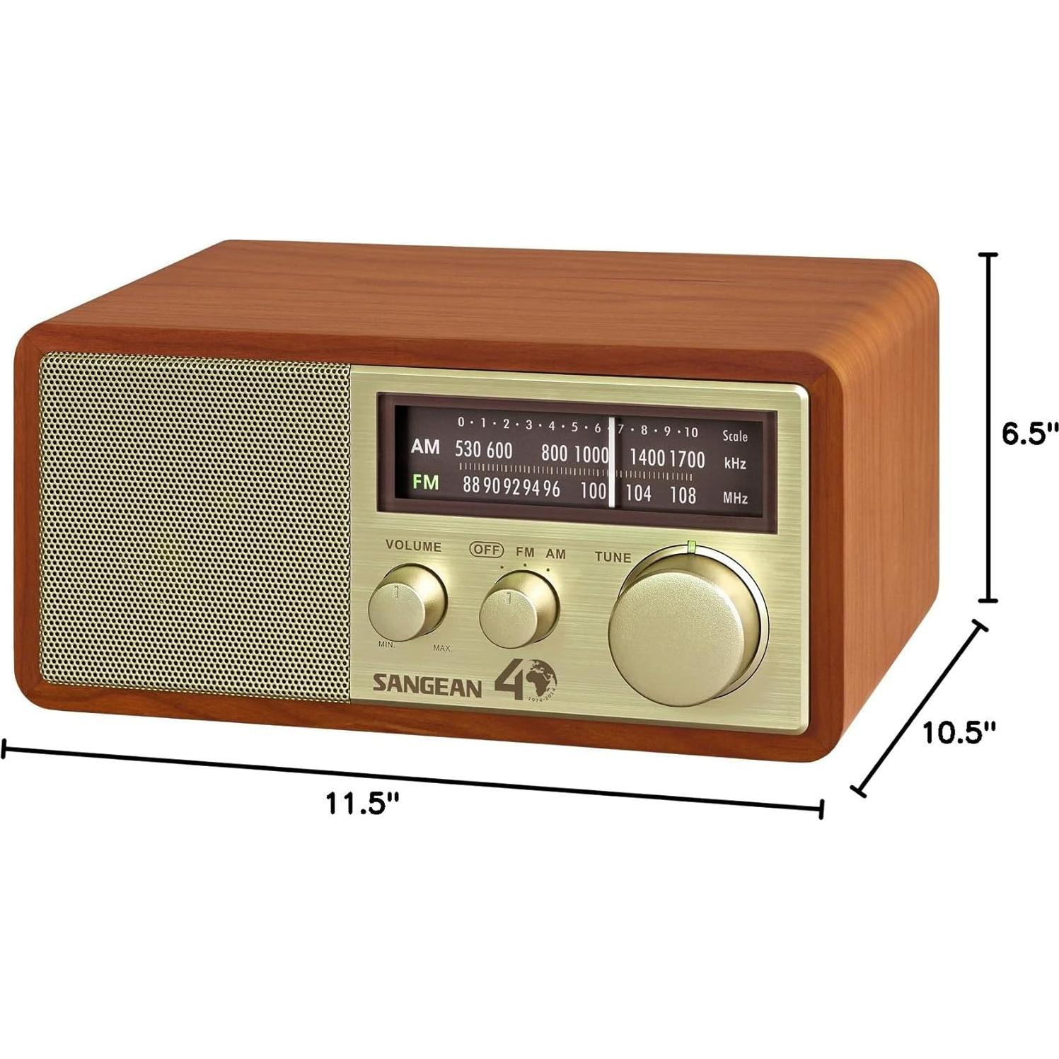 Radio de Mesa Sangean WR-11SE AM/FM 40 Aniversario Nogal