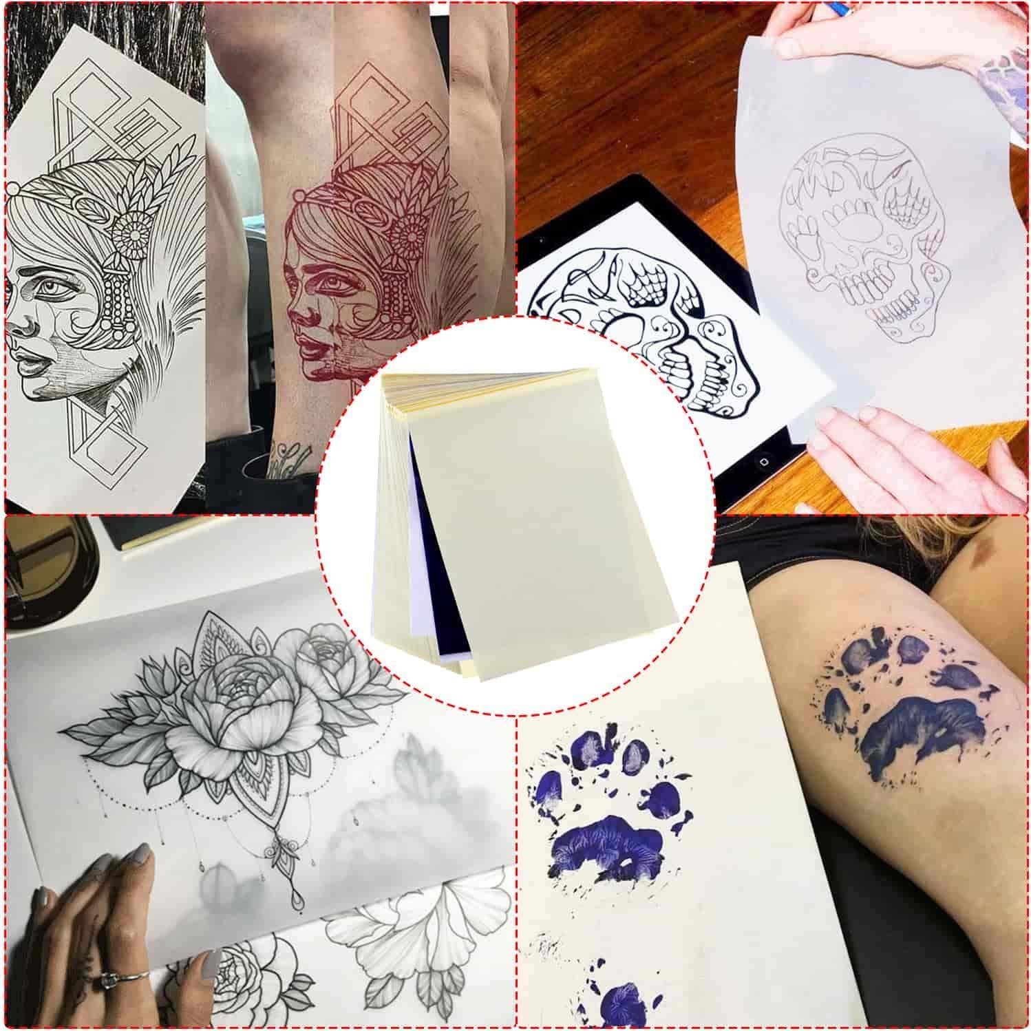 Papel de Transferencia para Tatuajes Cridoz 100 Hojas Azul