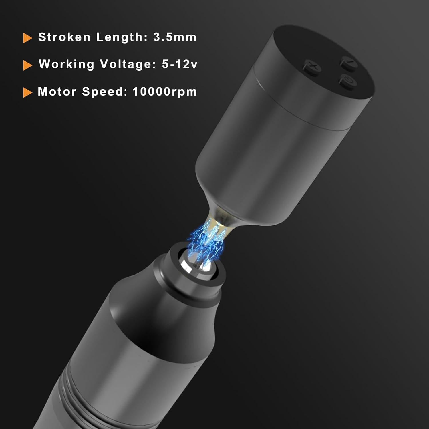 Kit de Tatuaje Rotativa Peslief con 10 Agujas y Tintas