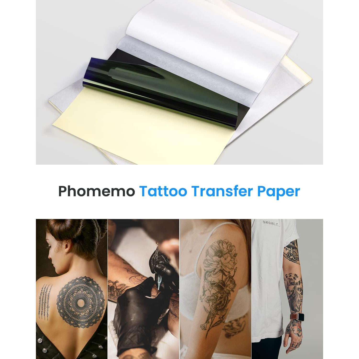 Papel de Transferencia de Tatuaje Phomemo A4 - 100 Hojas Azul