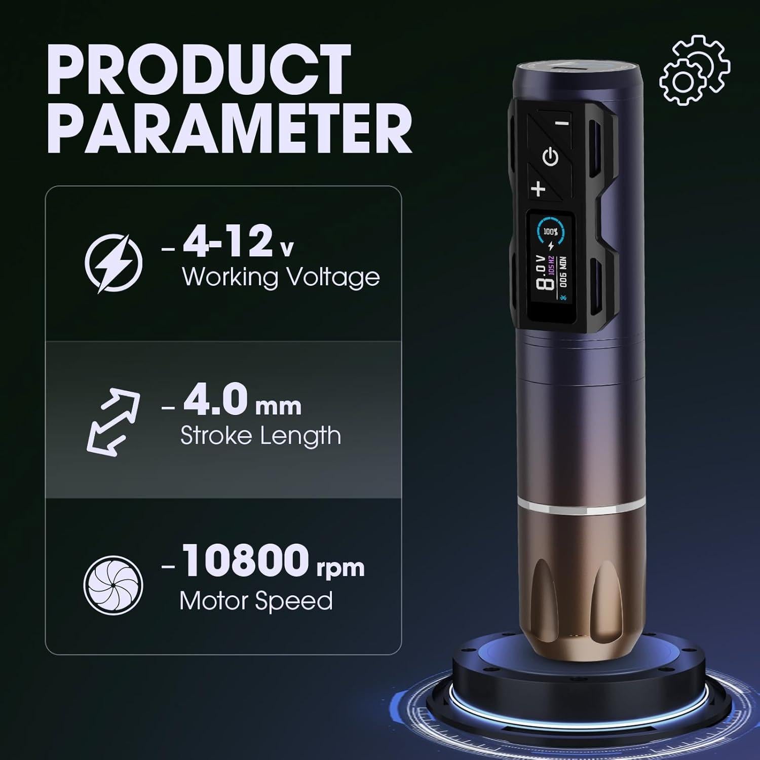 Kit de Tatuaje INKin CL4 Inalámbrico 2 Baterías 1800mAh