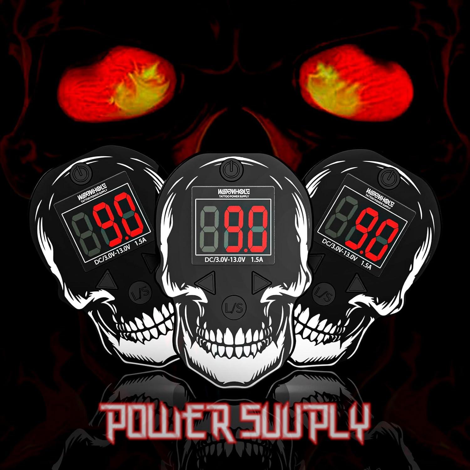 Kit de Tatuaje Wormhole WTK212 con 20 Agujas y Tintas