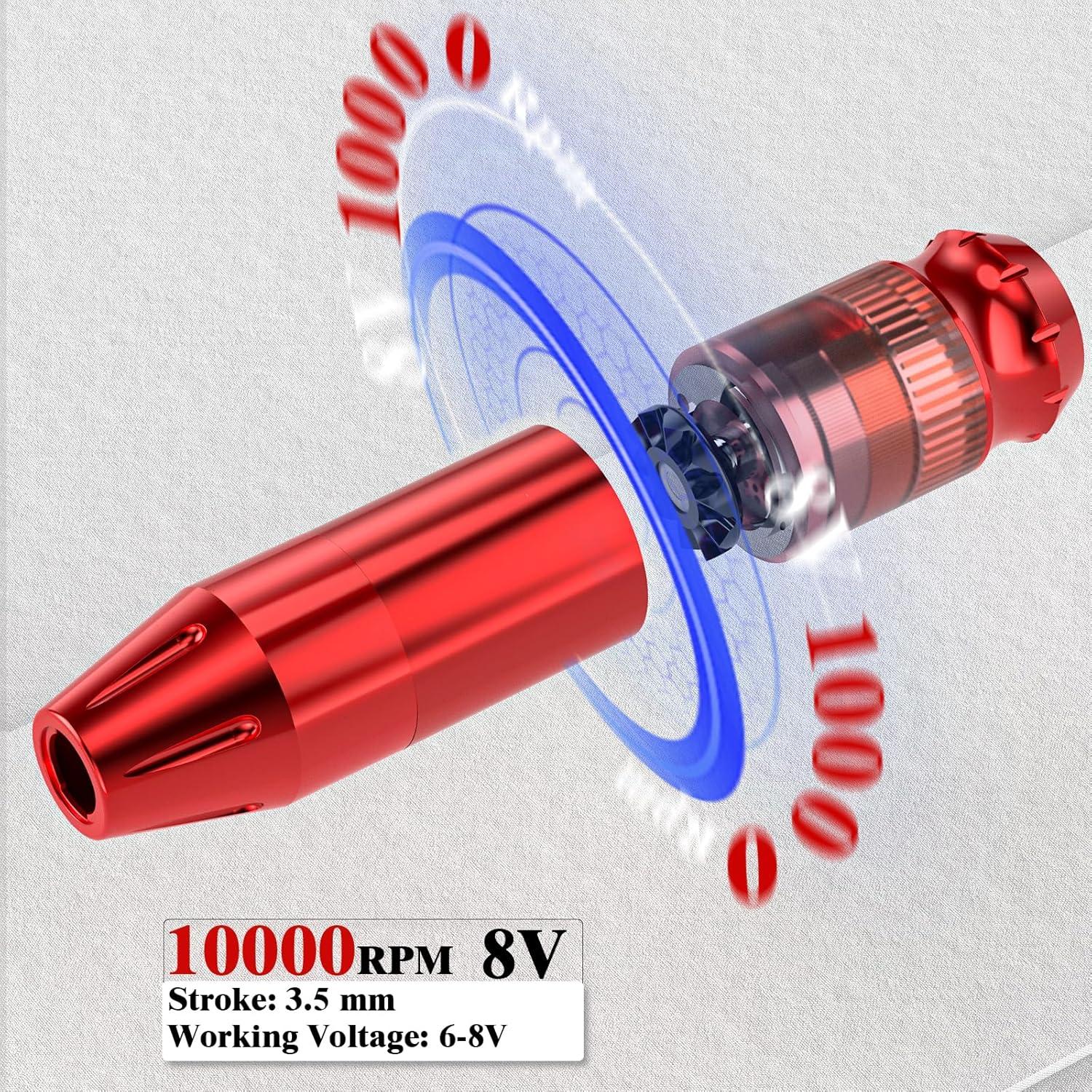 Kit de Tatuaje Wormhole WTK212 con 20 Agujas y Tintas