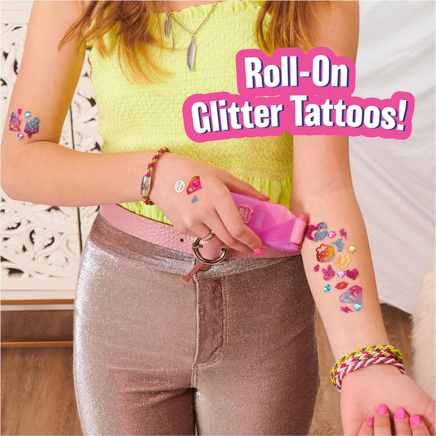 Cool Maker, Shimmer Me Body Art with Roller, 4 Metallic Foils and 180 Designs, Temporary Tattoo Kids Toys for Ages 8 and up