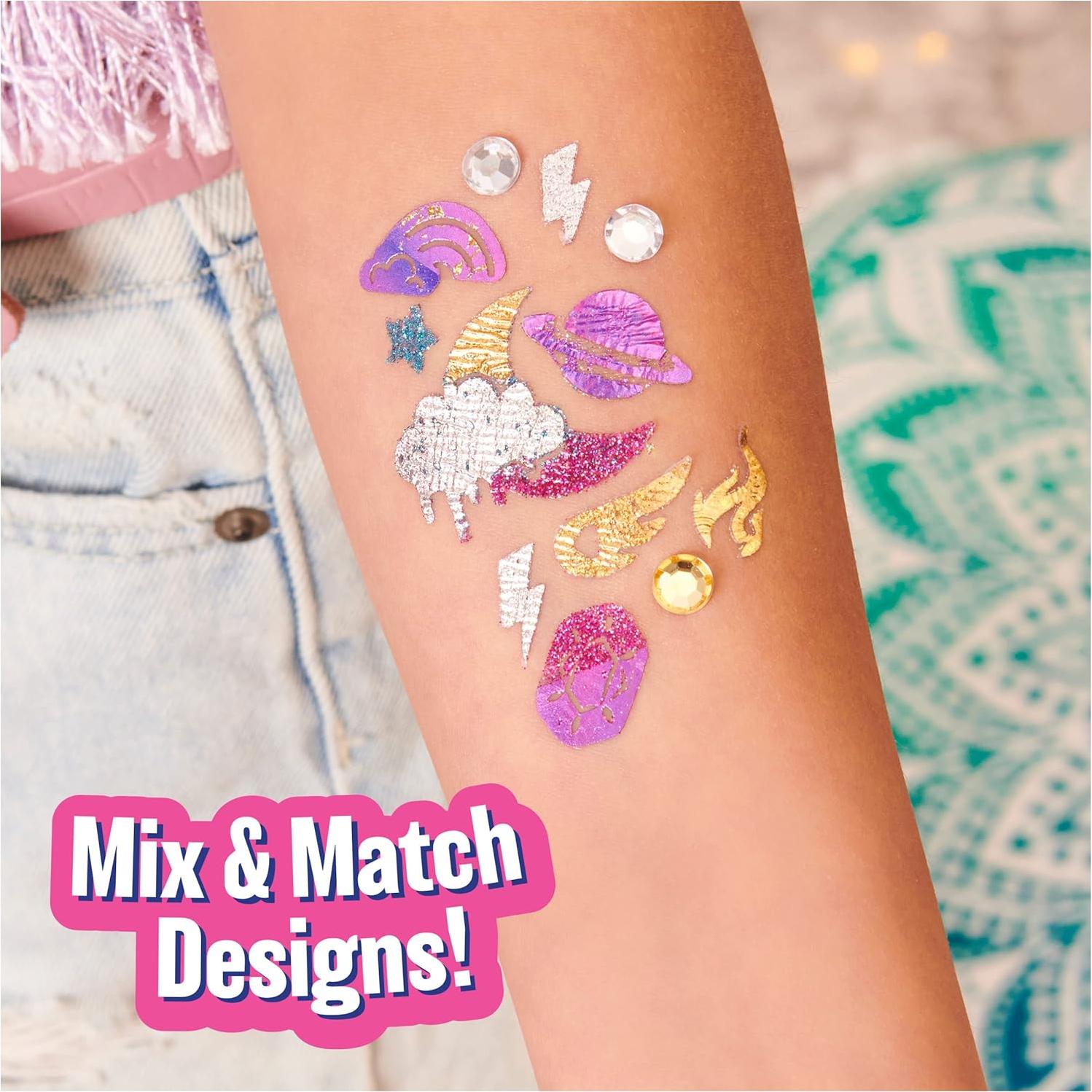 Cool Maker, Shimmer Me Body Art with Roller, 4 Metallic Foils and 180 Designs, Temporary Tattoo Kids Toys for Ages 8 and up