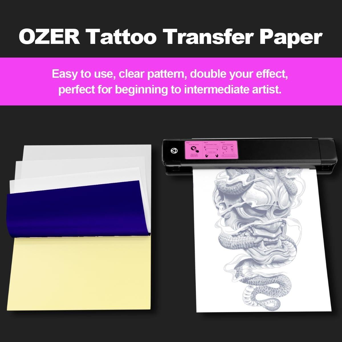 Papel de Transferencia para Tatuajes OZER A4 x 50 Hojas
