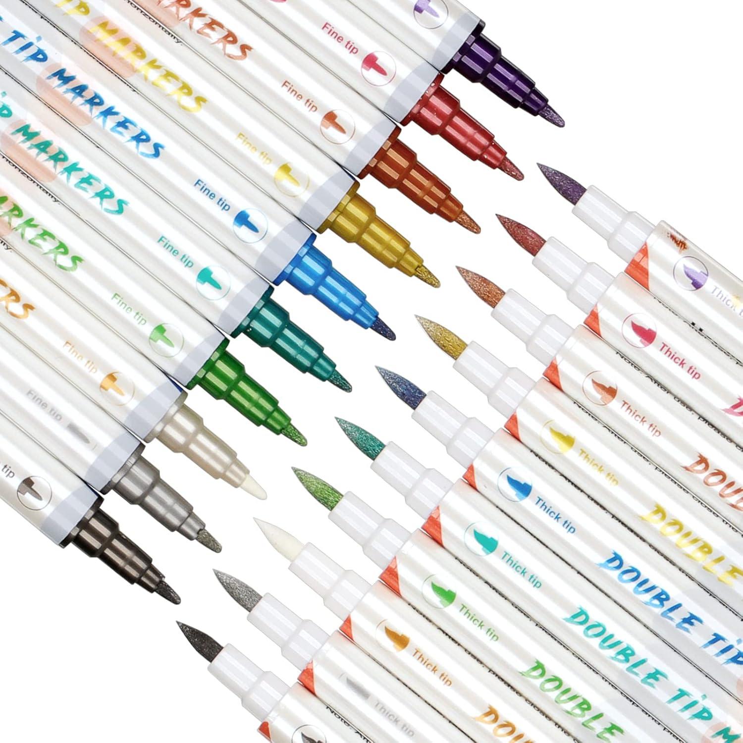 Marcadores de Tatuajes Temporales HAWINK 10 Piezas + 56 Plantillas