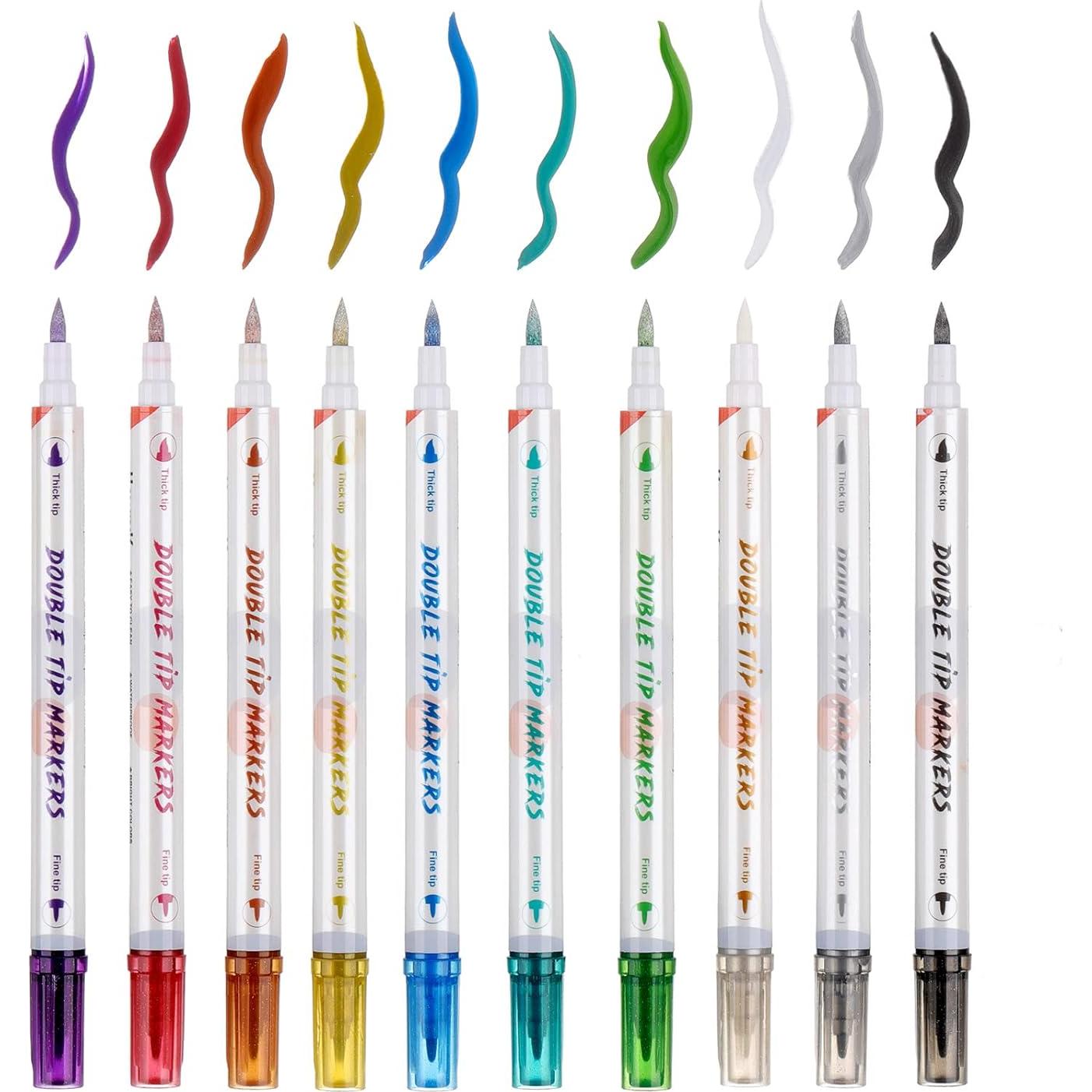 Marcadores de Tatuajes Temporales HAWINK 10 Piezas + 56 Plantillas