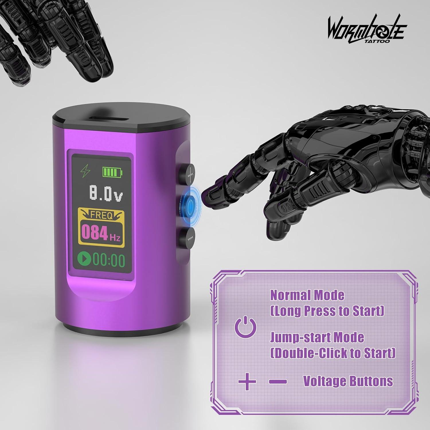 Kit de Tatuaje Inalámbrico Wormhole WTK285 con Agujas y Tinta