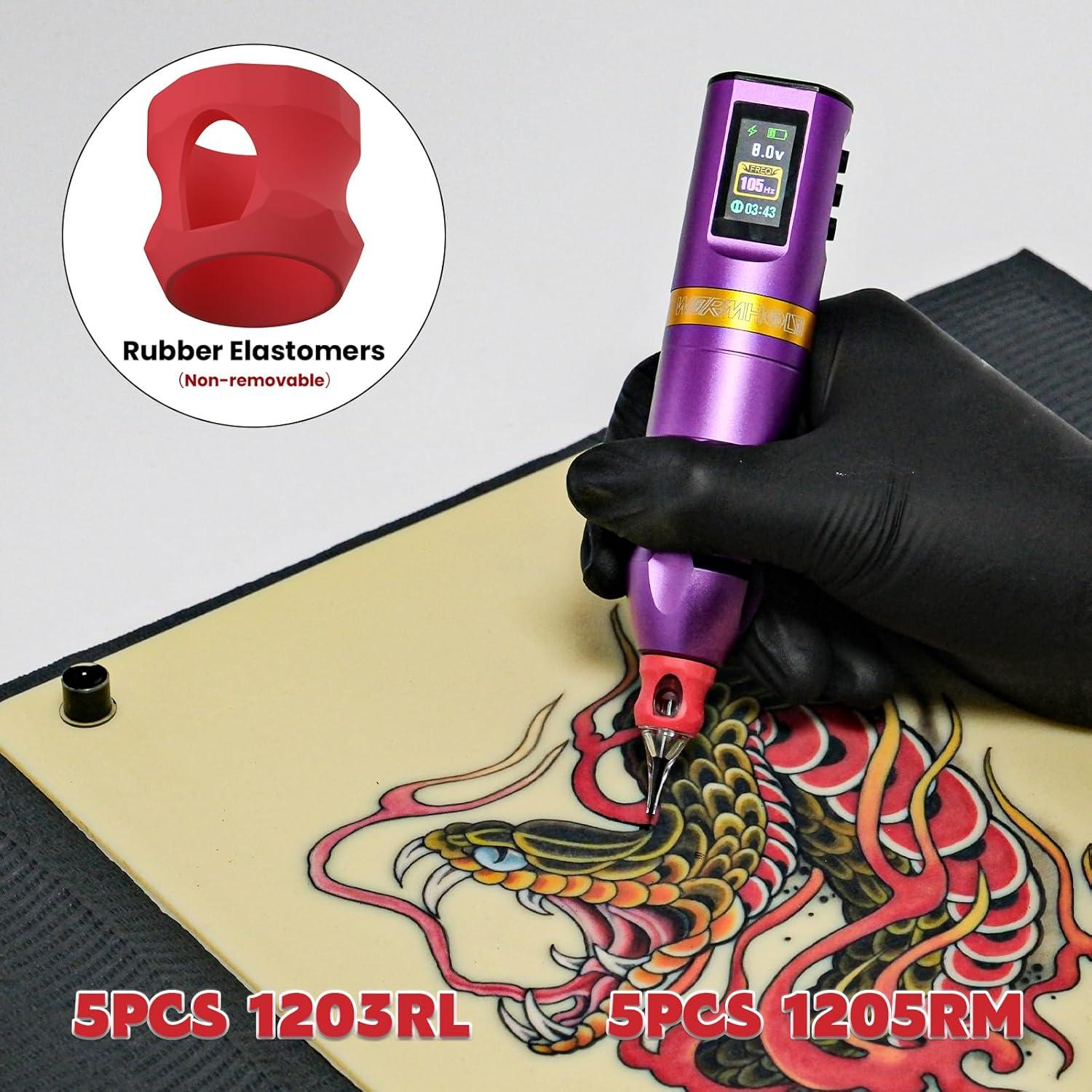 Kit de Tatuaje Inalámbrico Wormhole WTK285 con Agujas y Tinta