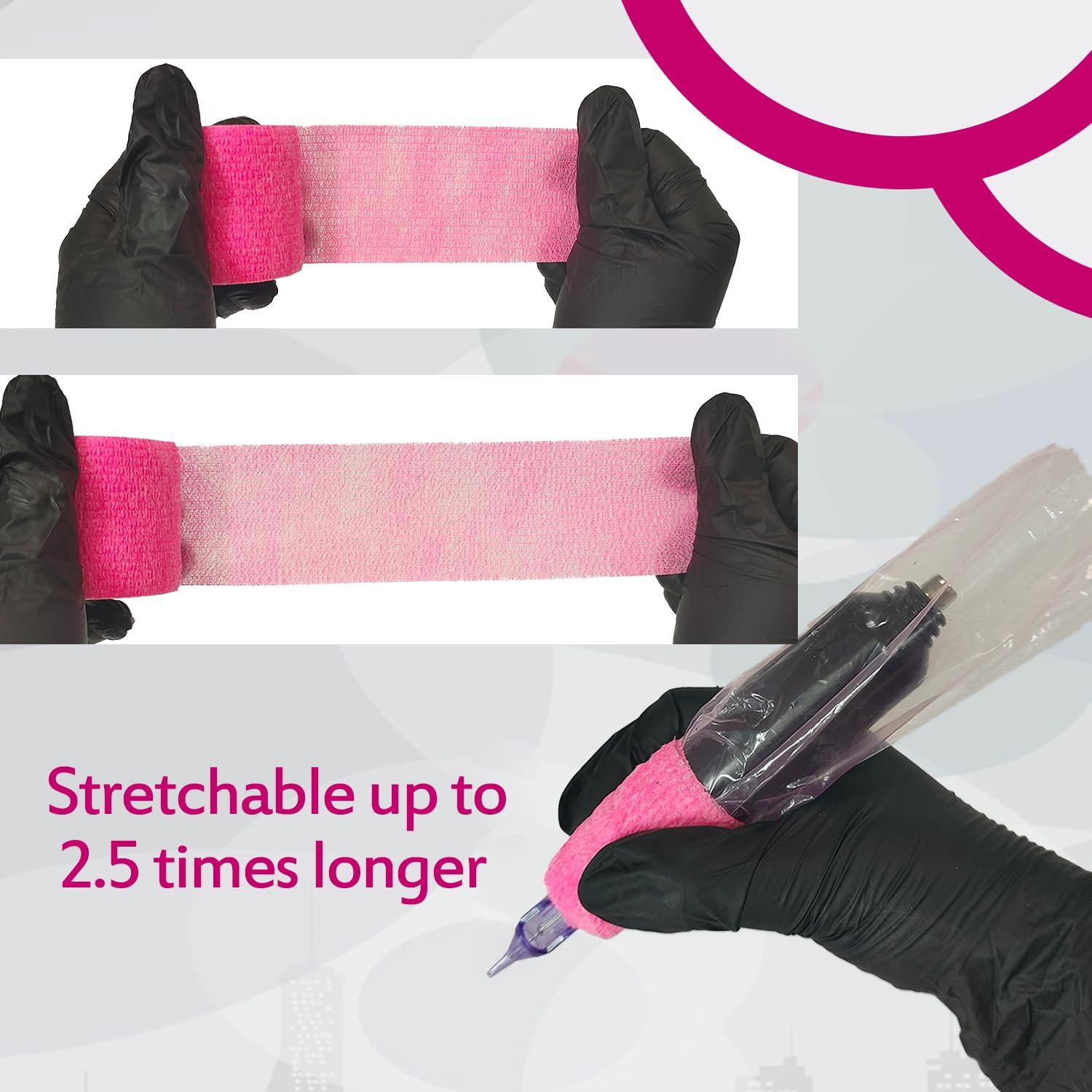 200 Fundas de Tatuaje Anghie + 6 Cintas de Agarre Rosa