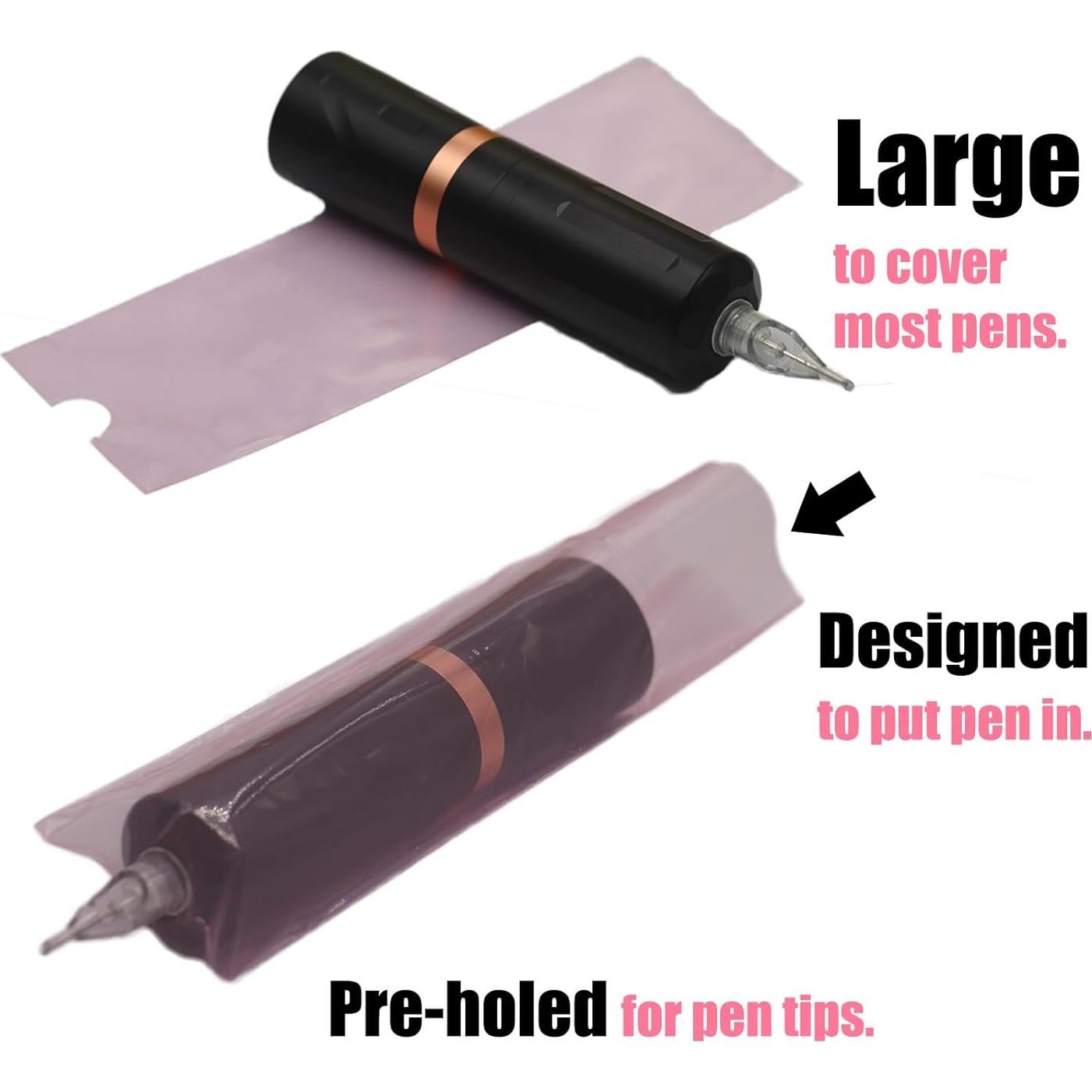 Cinta de Tatuaje MIUXIA 200 Piezas Rosa y 4 Cintas de Agarre