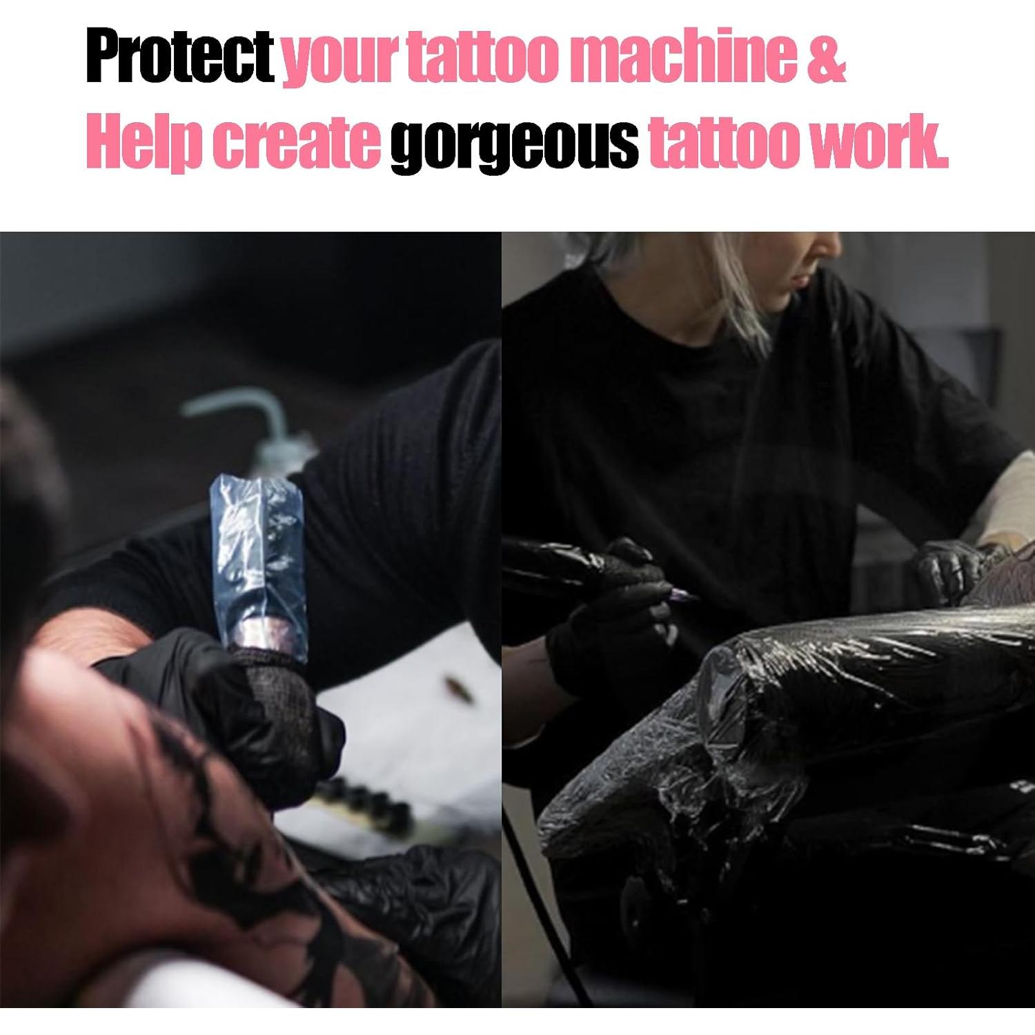 Cinta de Tatuaje MIUXIA 200 Piezas Rosa y 4 Cintas de Agarre