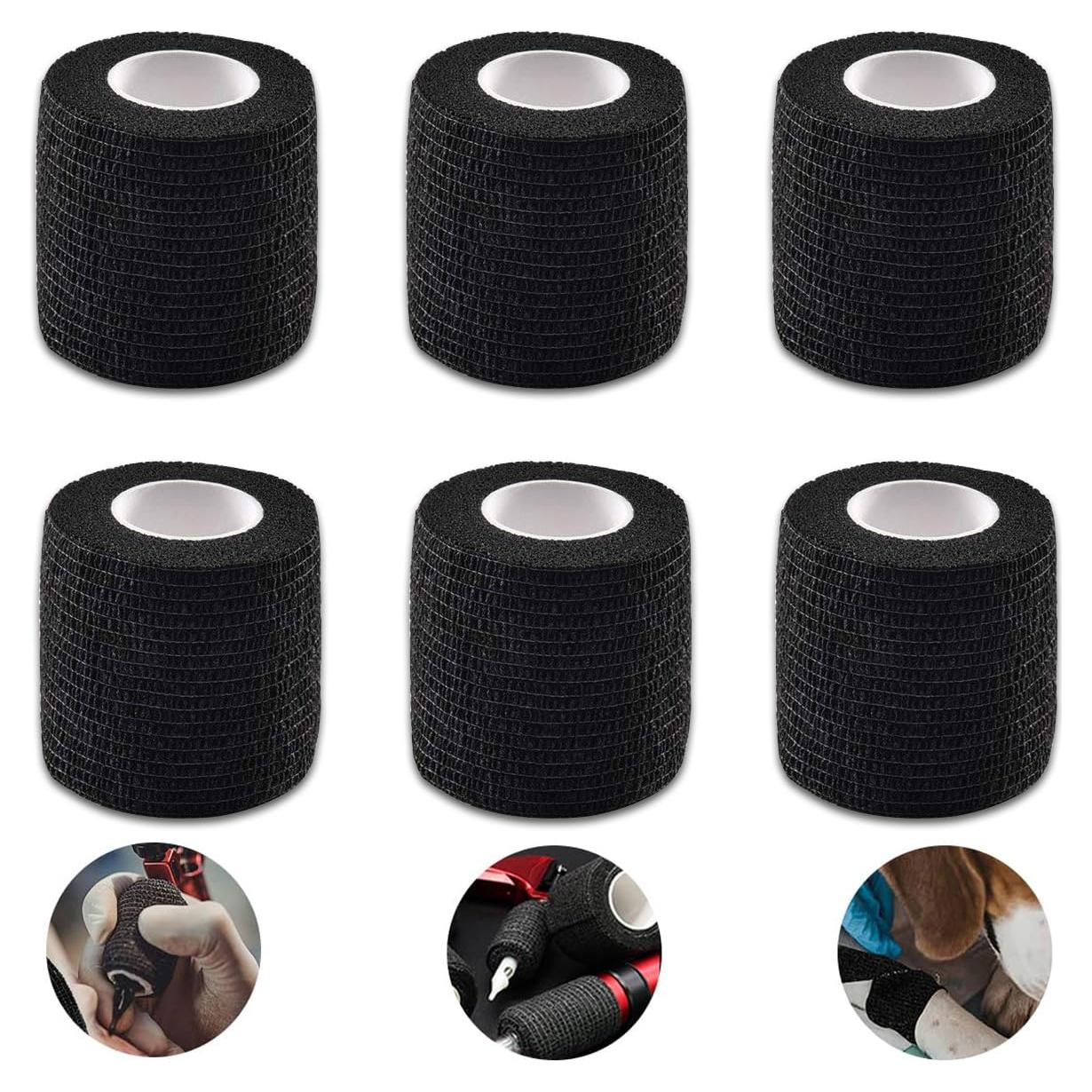 Cinta Vendaje Autoadhesiva 6 Pcs 5,08 cm x 4,57 m para Tatuajes